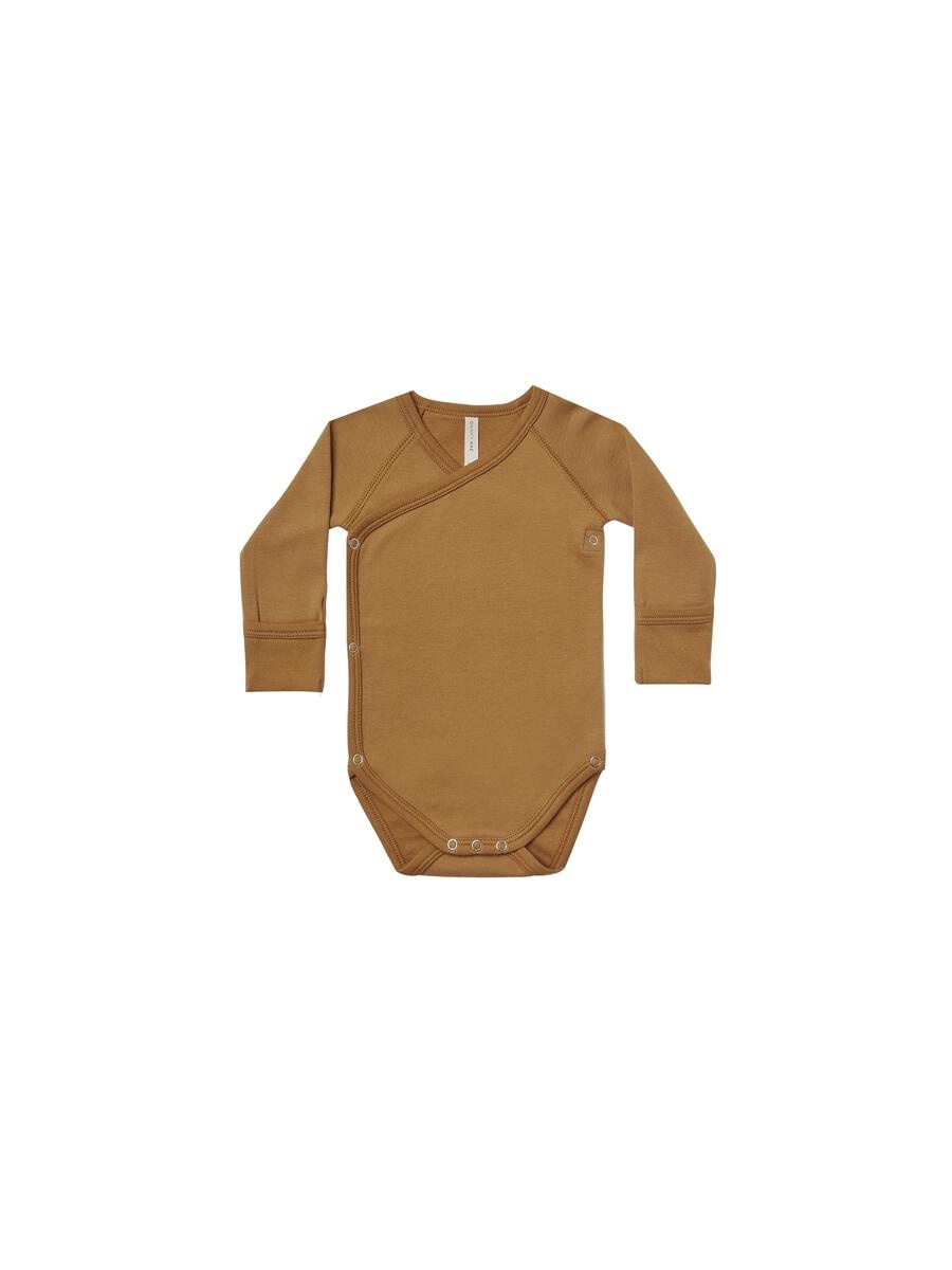 Side snap bodysuit Walnut, Quincy Mae