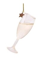Kerstbal champagne glas, Vondels