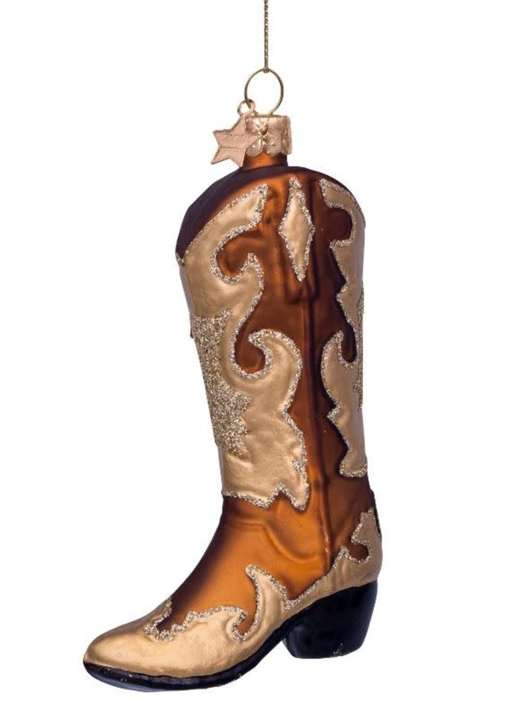 Kerstbal Cowboy boot, Vondels