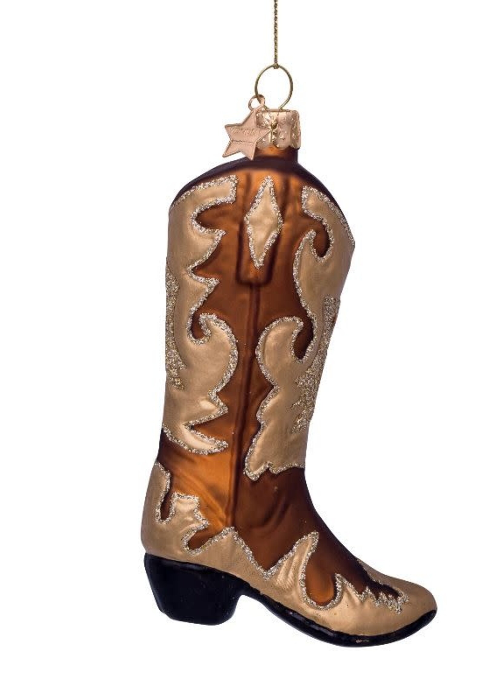 Kerstbal Cowboy boot, Vondels