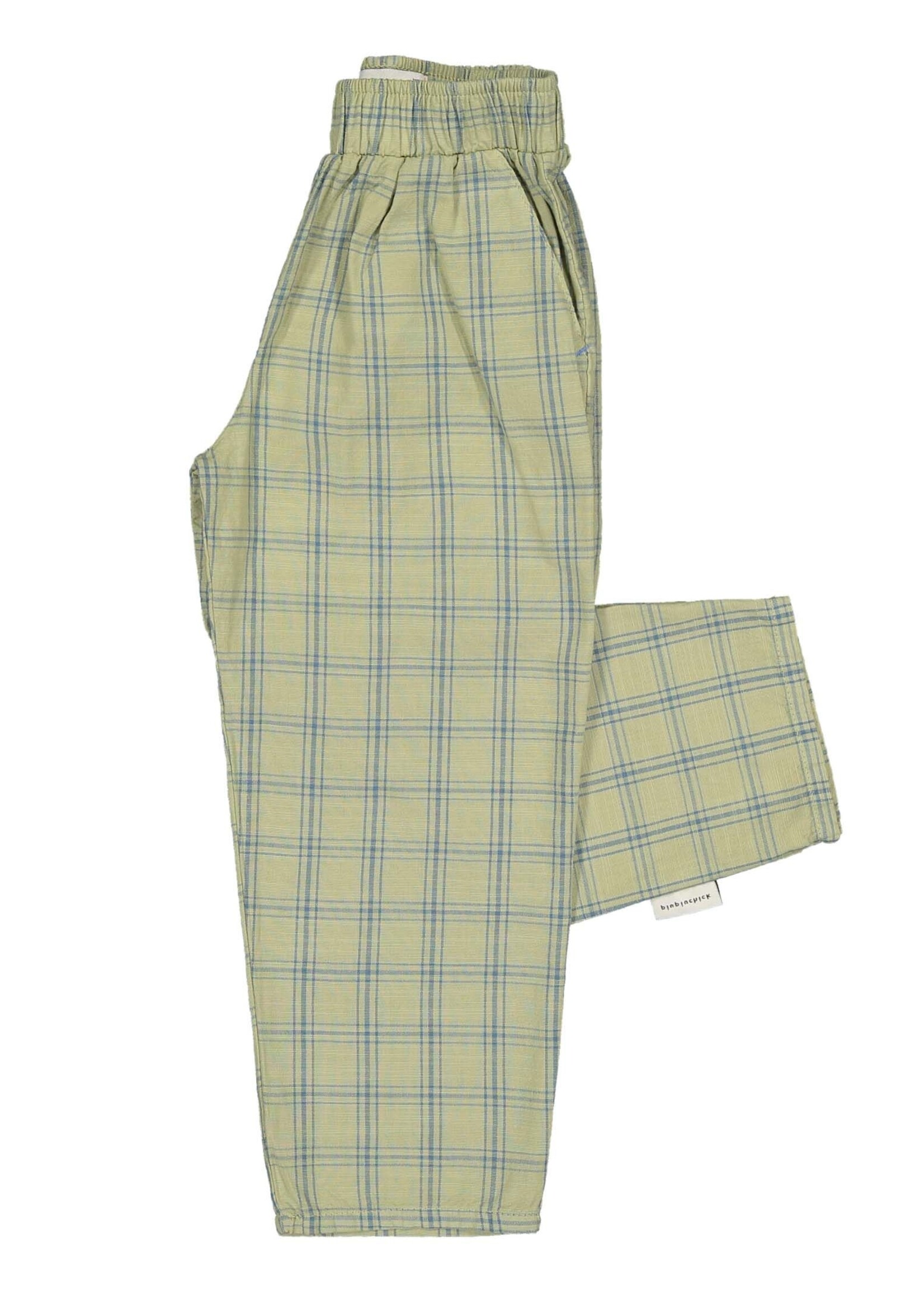 Piupiuchick Unisex trousers checkered green, Piupiuchick