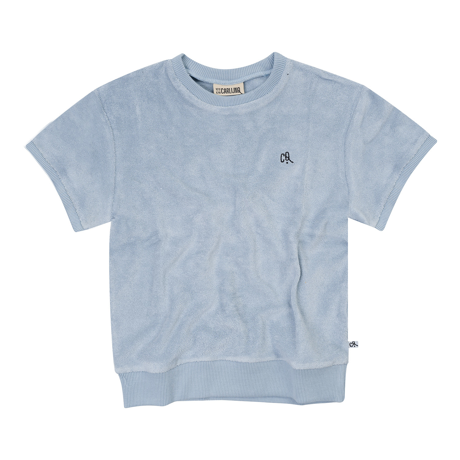 Short sleeve sweater basics fog, CarlijnQ
