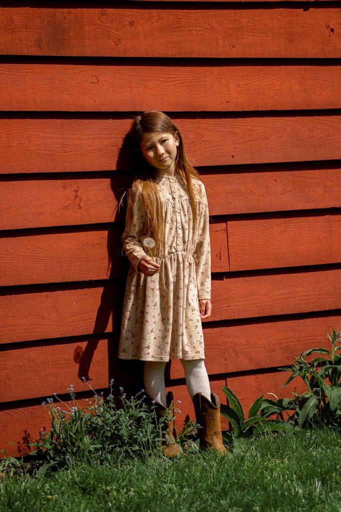 Midwaist dress sesame brick floral, House of Jamie