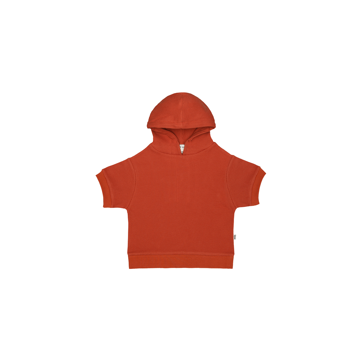 Hooded Tee ss burnt brick waffle , House of Jamie