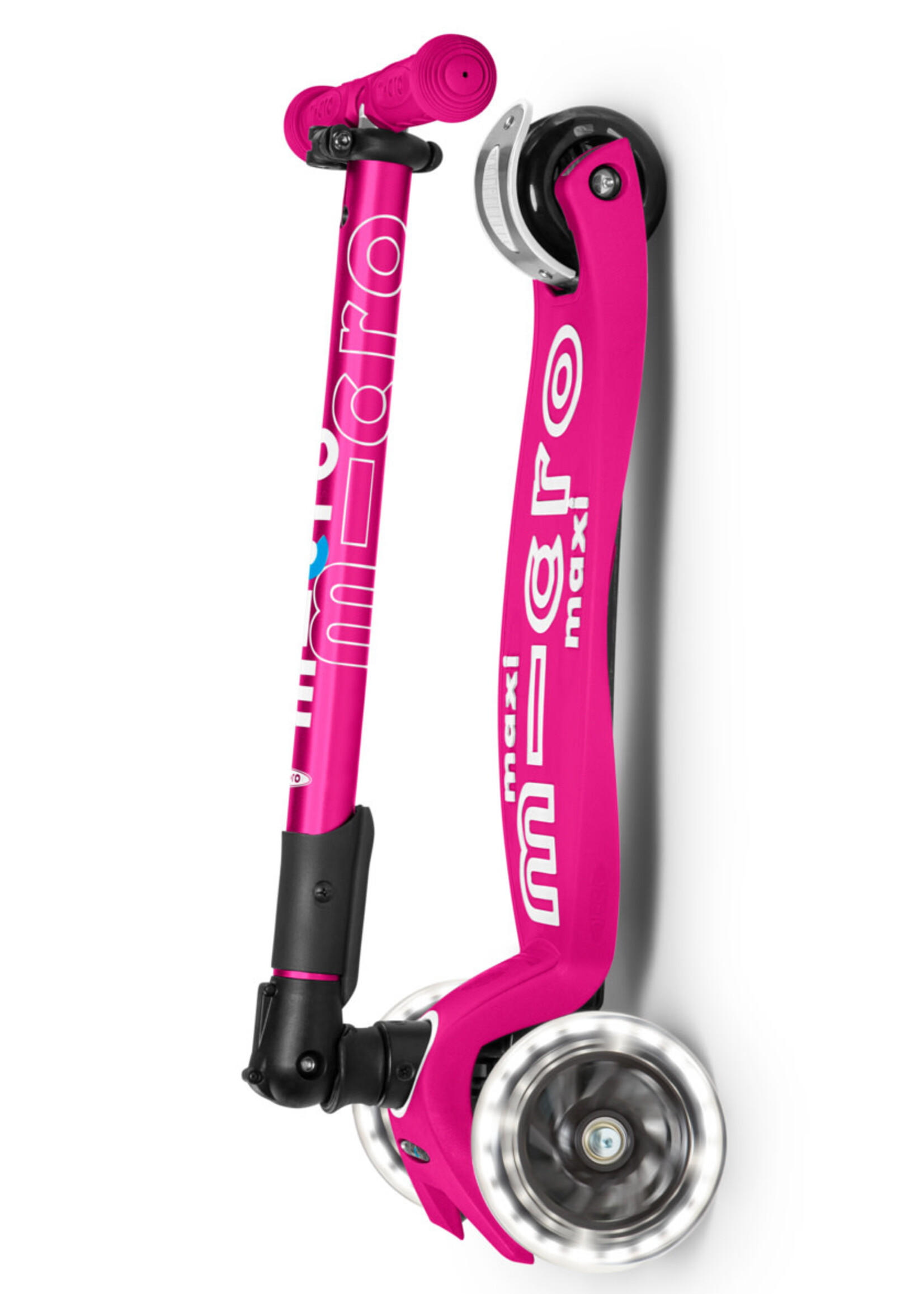 Micro Step Maxi Microstep deluxe LED inklapbaar Neon roze