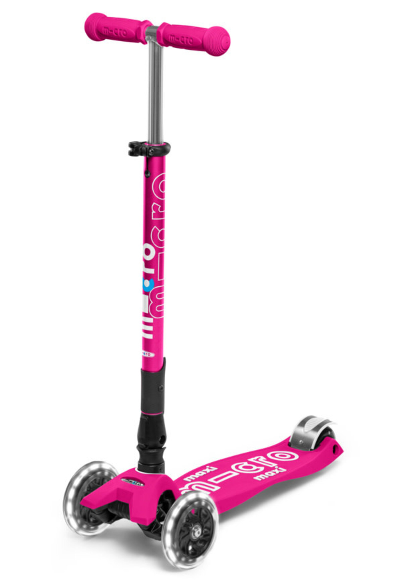 Micro Step Maxi Microstep deluxe LED inklapbaar Neon roze