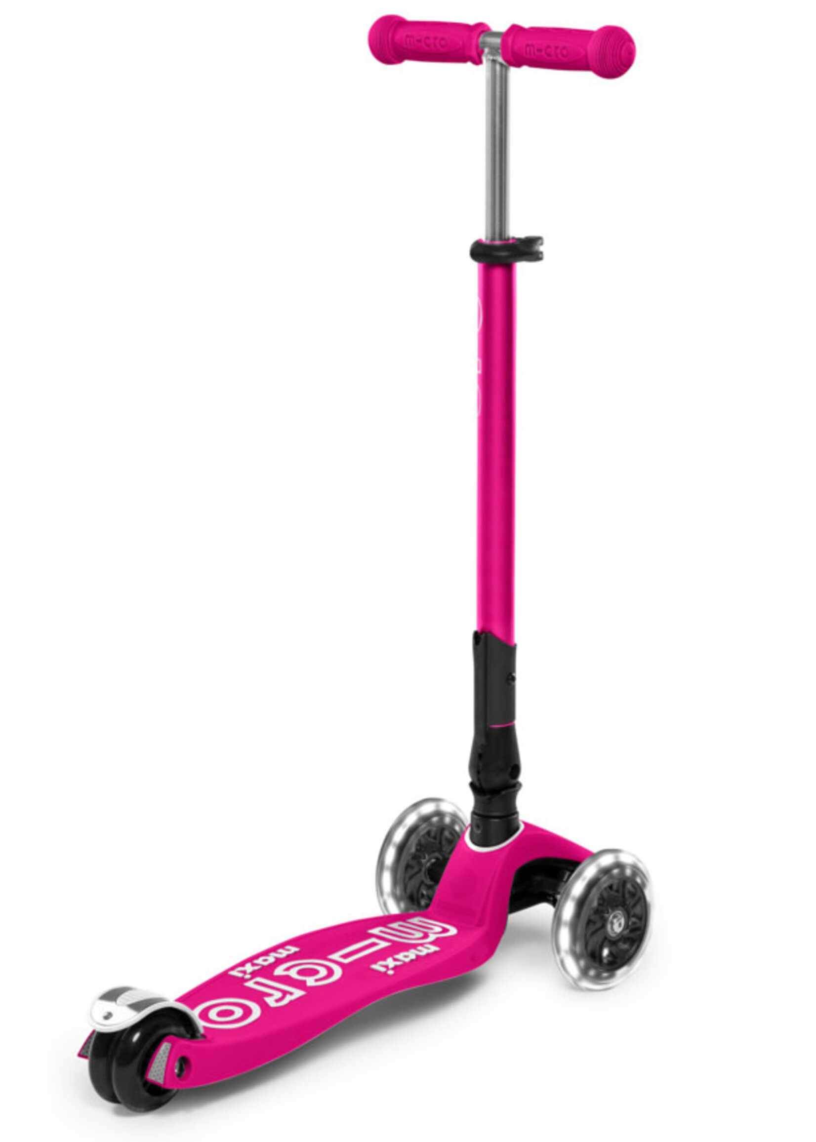 Micro Step Maxi Microstep deluxe LED inklapbaar Neon roze