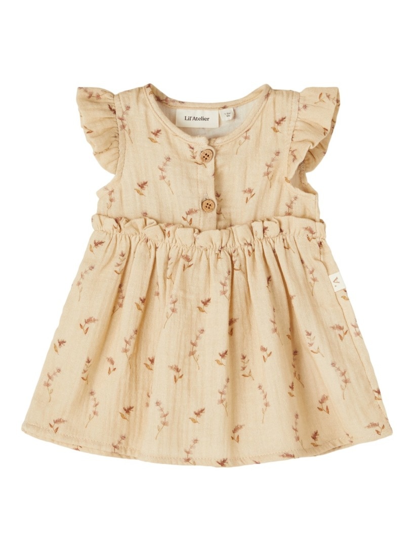 Hella loose dress pebble, Lil Atelier