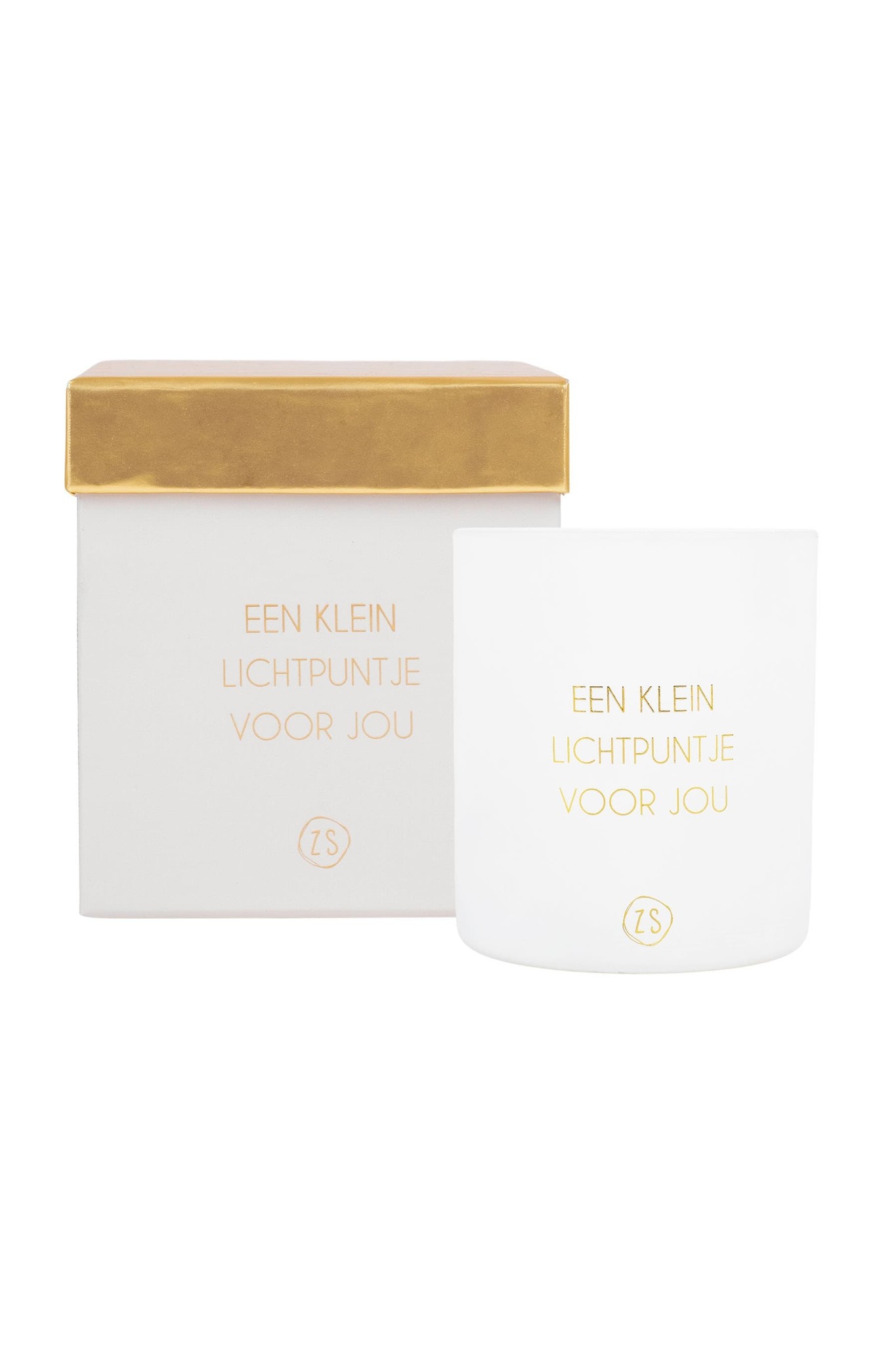 Luxe geurkaars in doosje bloemig het vergeten kind wit, Zusss