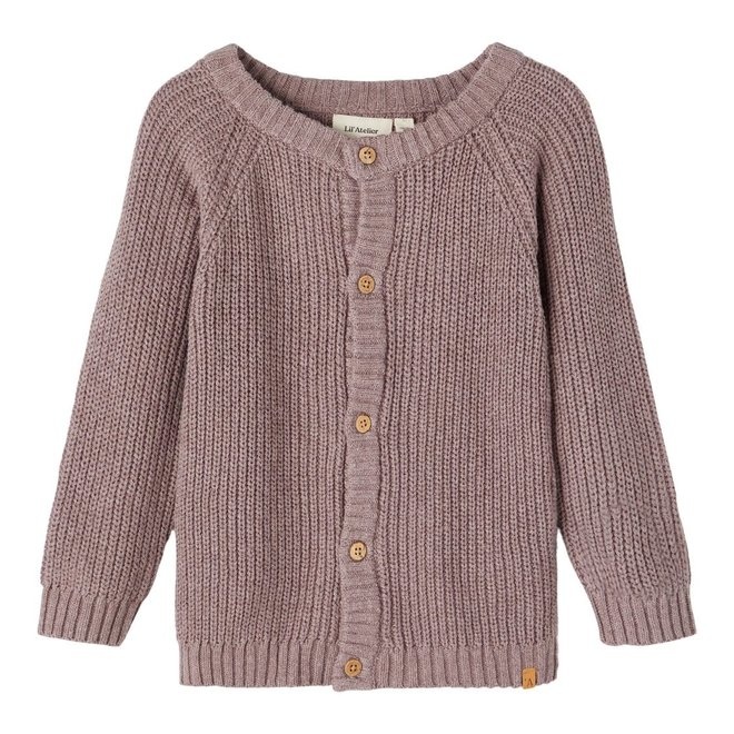 Emlen knit cardigan Bark, Lil Atelier