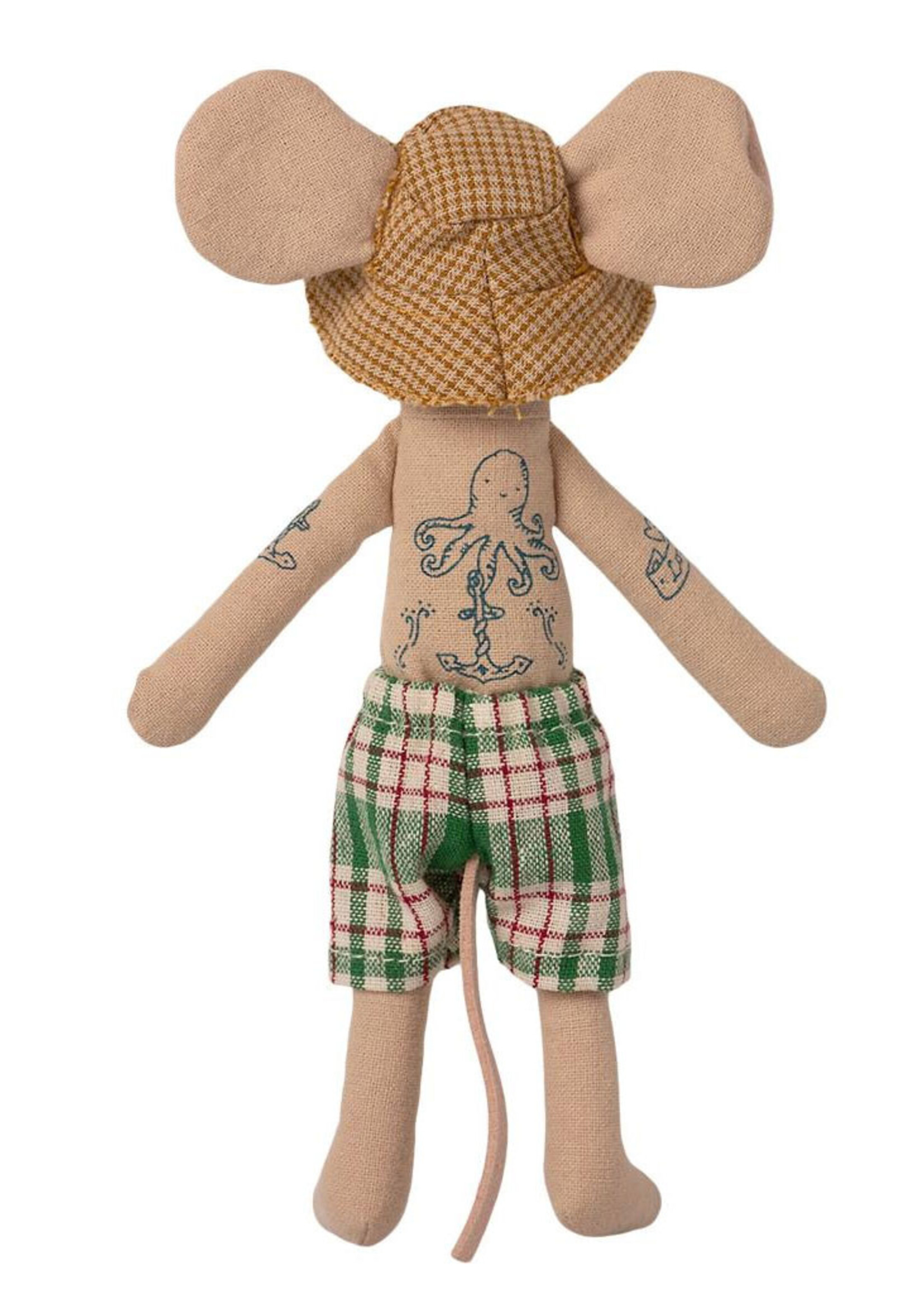 Maileg Beach mouse DAD in cabin, Maileg