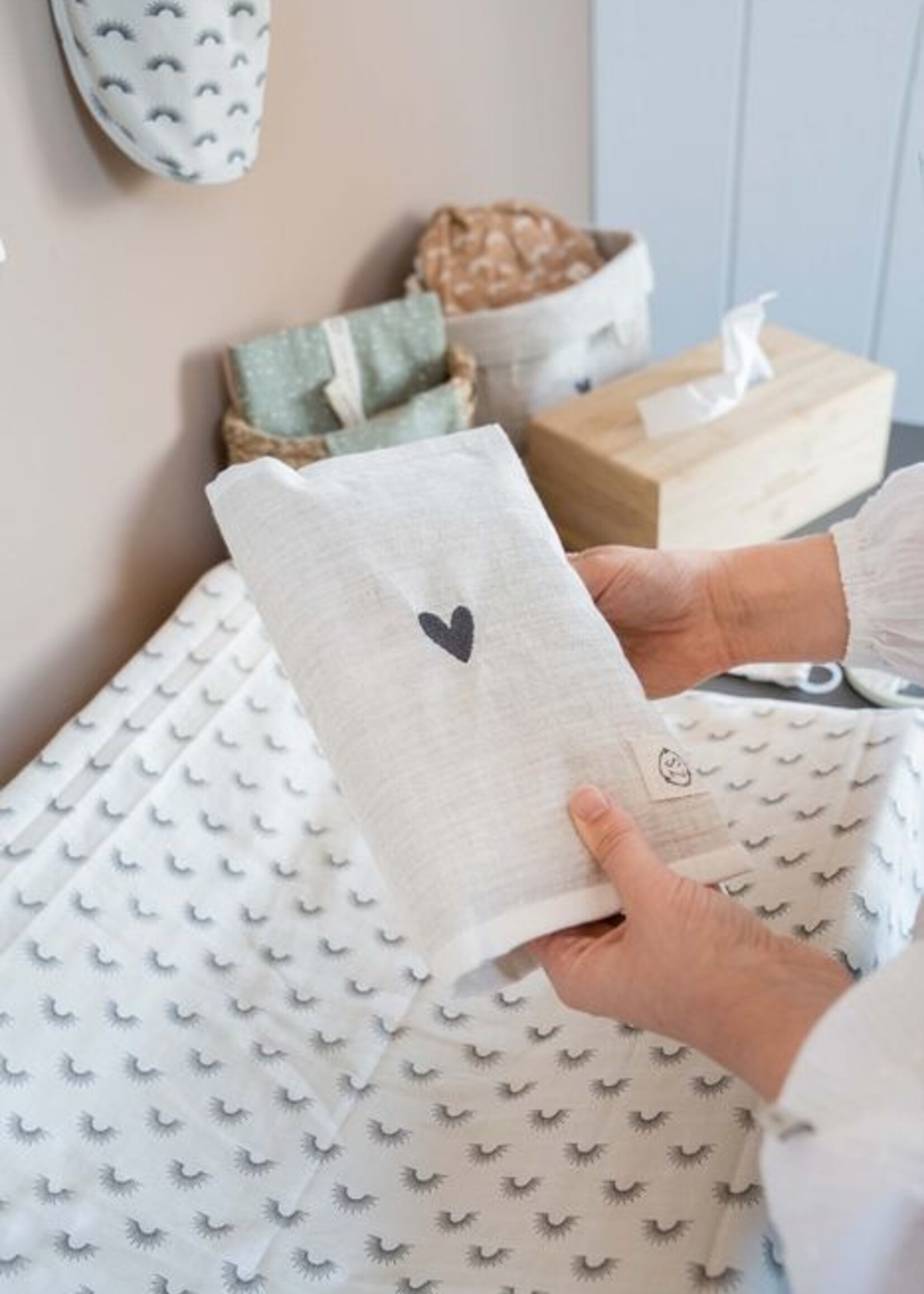 ZUSSS Linnen luieretui hartje, Zusss