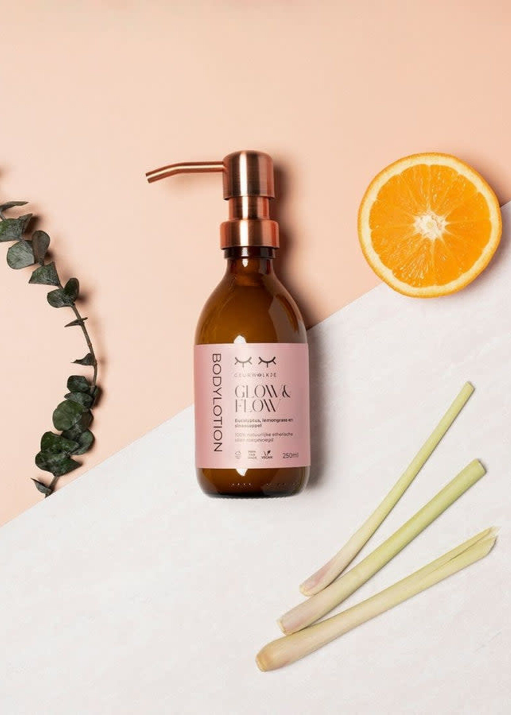 Glow & Flow bodylotion 250 ml, Geurwolkje