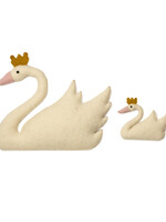 Kidsdepot Zavi vilten decoratie zwaan (set van 2), Kidsdepot