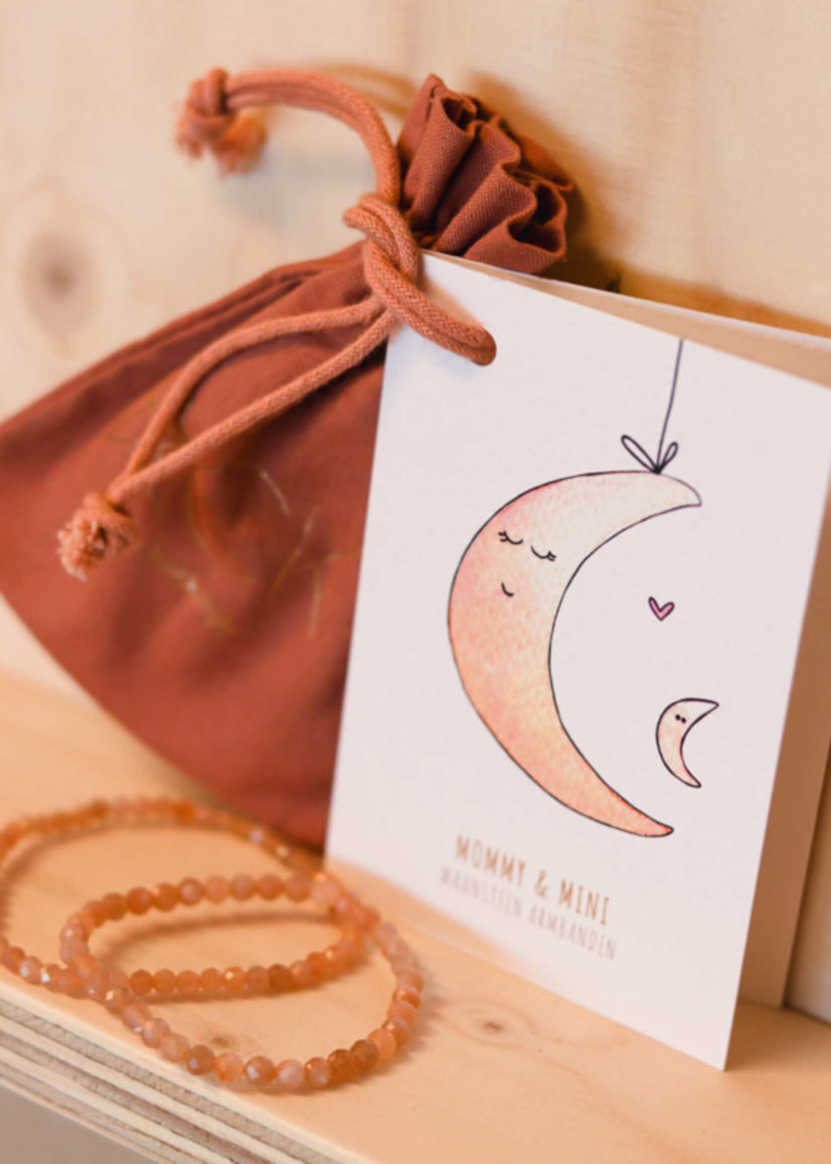 Rockstyle Mommy & Mini maansteen armband set