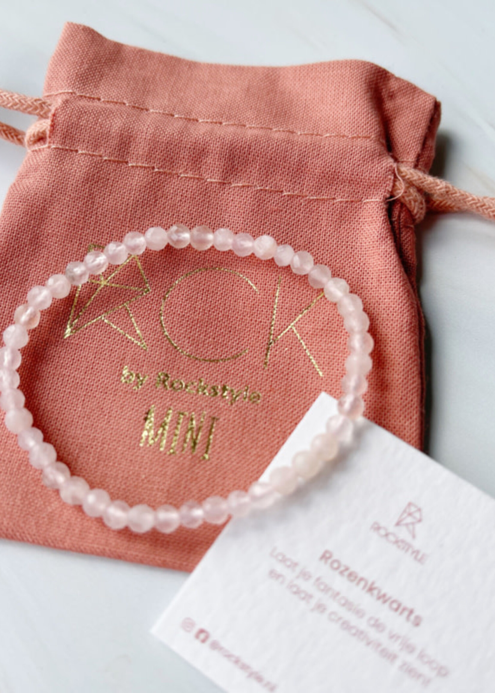 Rockstyle Armbandje kids Rozenkwarts, Rockstyle