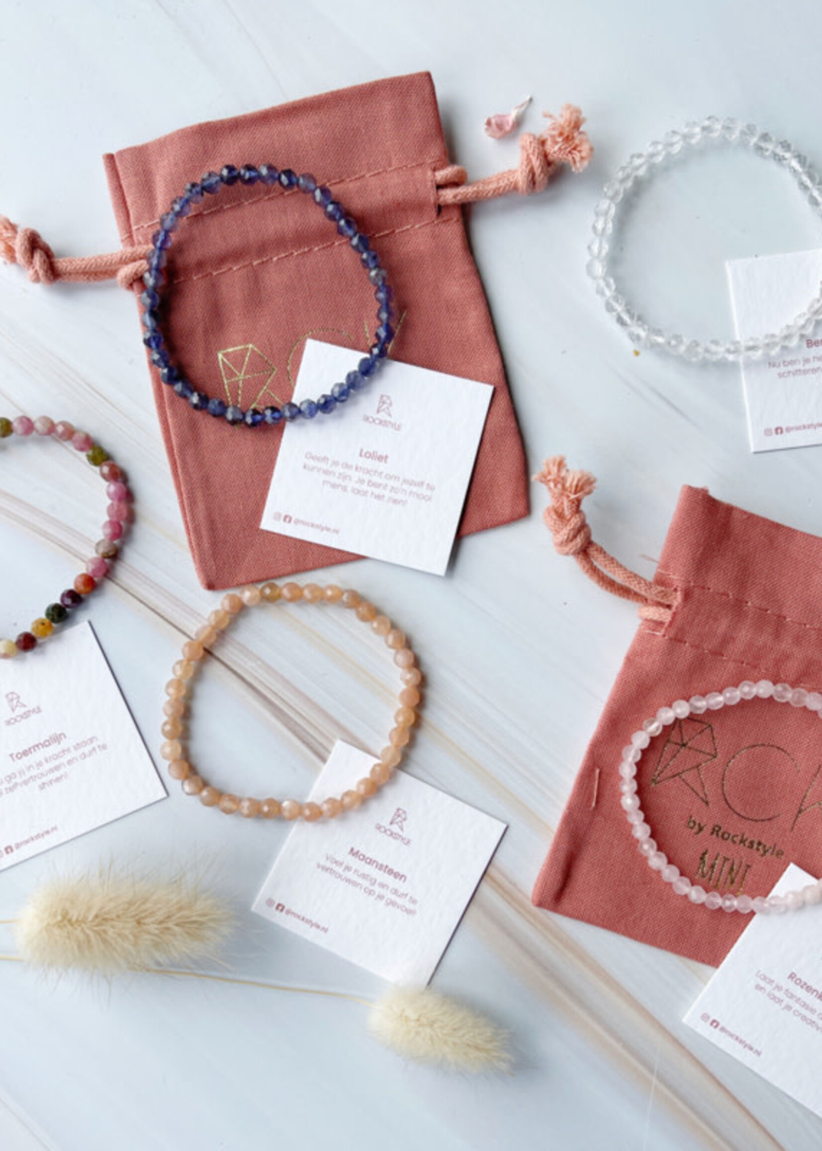 Rockstyle Armbandje kids Rozenkwarts, Rockstyle