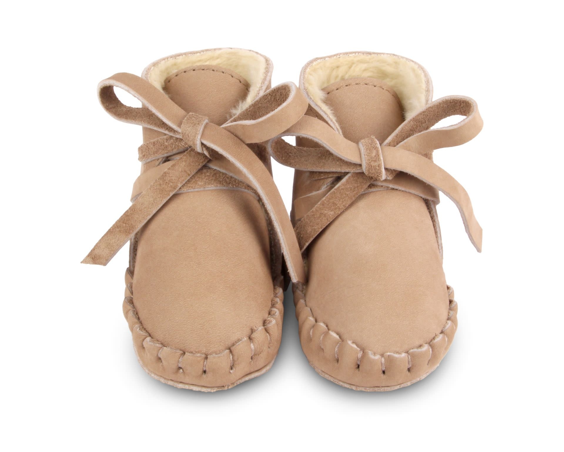 Pina classic lining babyschoen Truffle nubuck, Donsje - Hedgehog and Deer