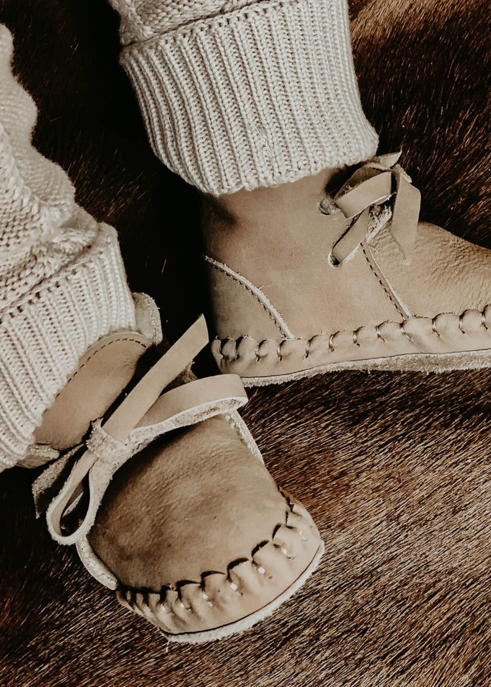 Pina classic lining babyschoen Truffle nubuck, Donsje