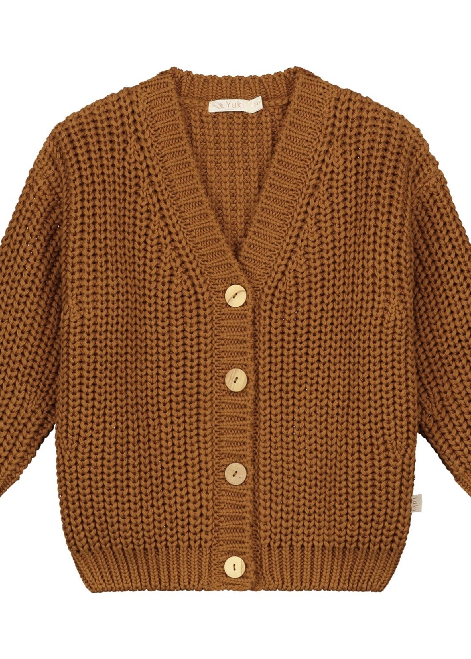 Yuki Yuki specials, chunky knitted cardigan Rust, Yuki
