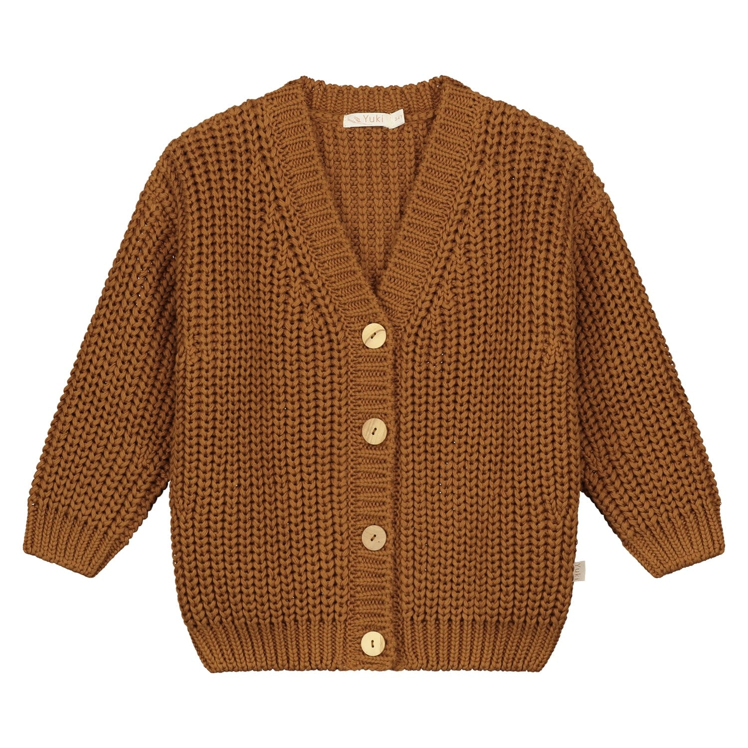 Yuki specials, chunky knitted cardigan Rust, Yuki