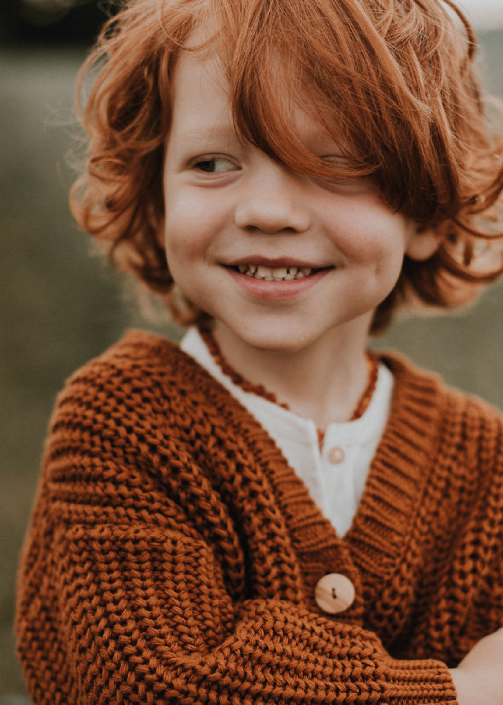 Yuki Yuki specials, chunky knitted cardigan Rust, Yuki