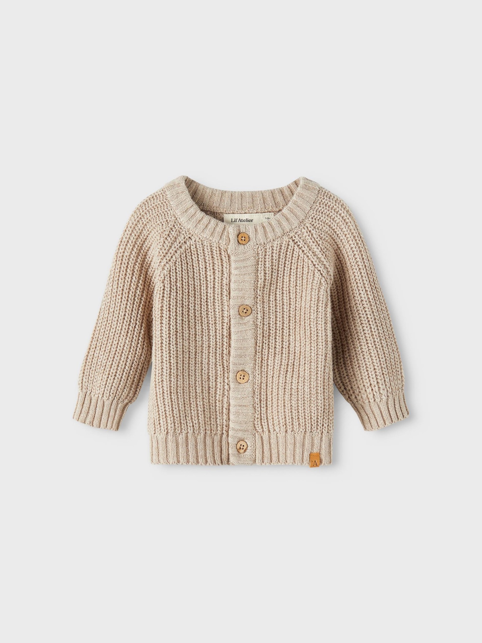 Baby cardigan humus, Lil atelier