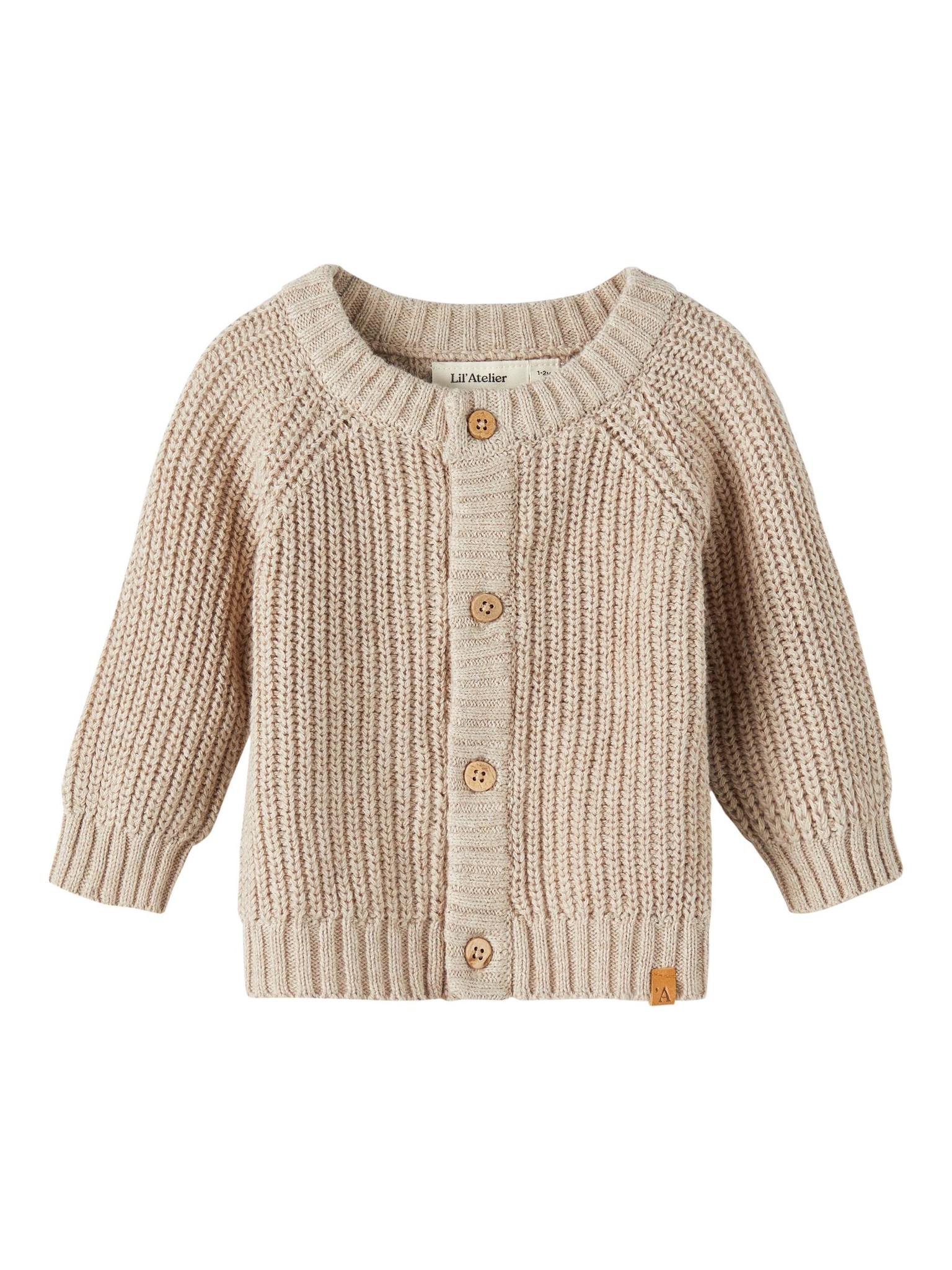 Baby cardigan humus, Lil atelier