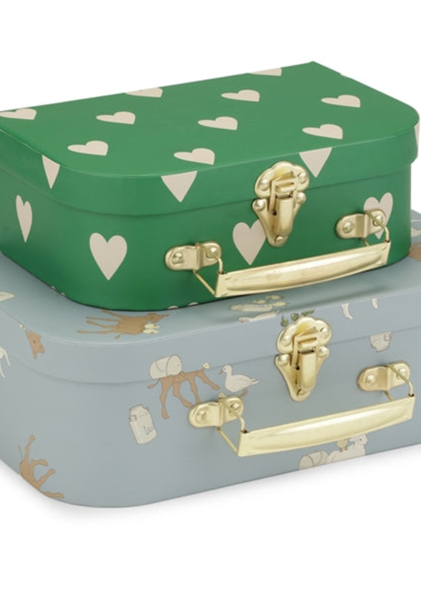 Konges Sjold 2 pack suitcase FARM BLUE/AISURU GREEN, Konges sjold