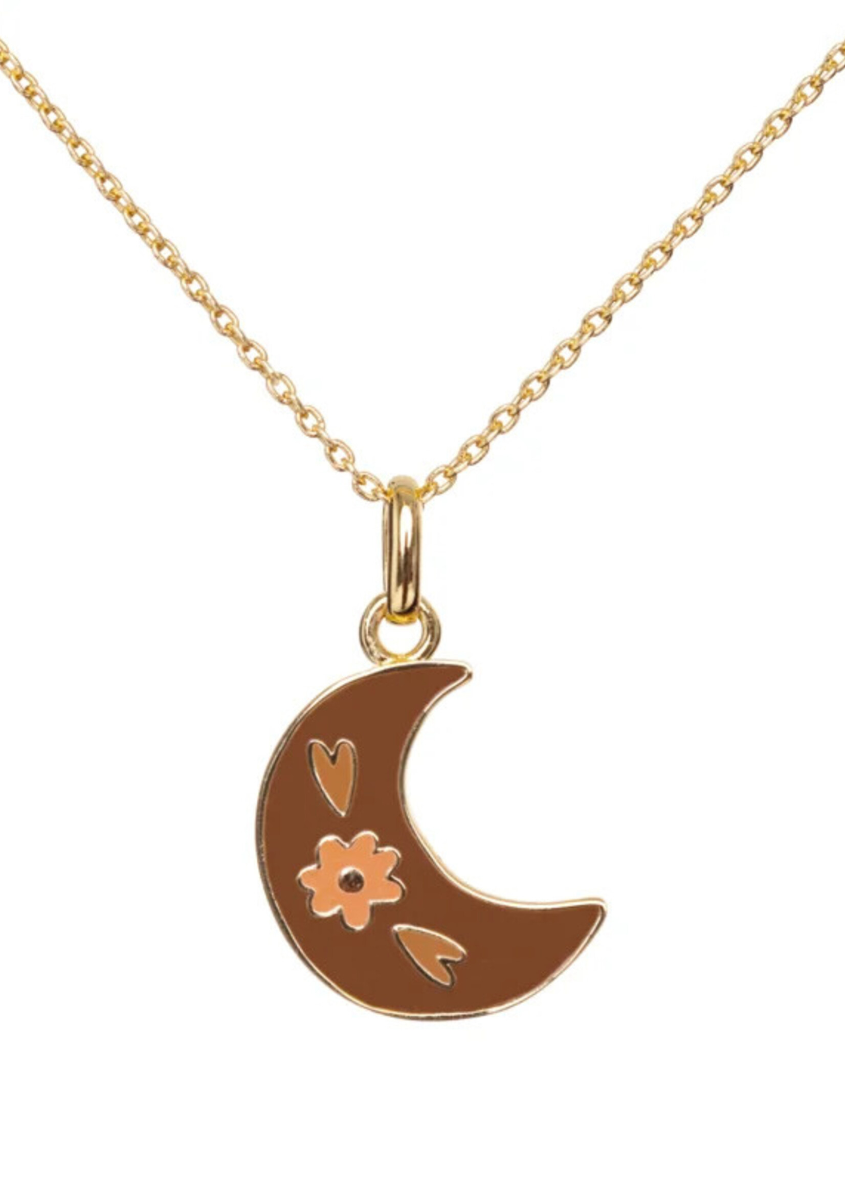 Van Pauline Necklace gold enamel moon, VanPauline