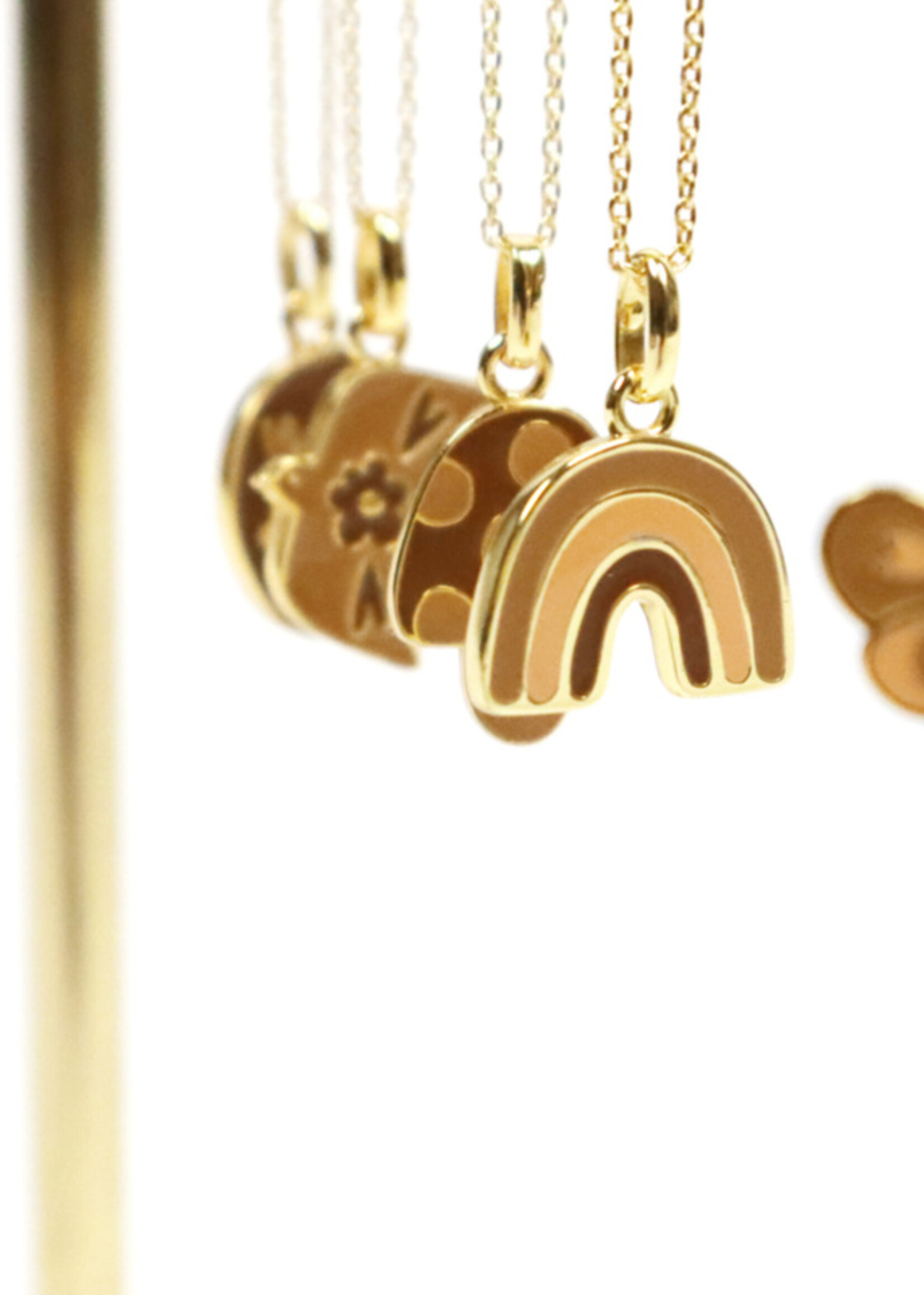 Van Pauline Necklace gold  enamal Rainbow, VanPauline