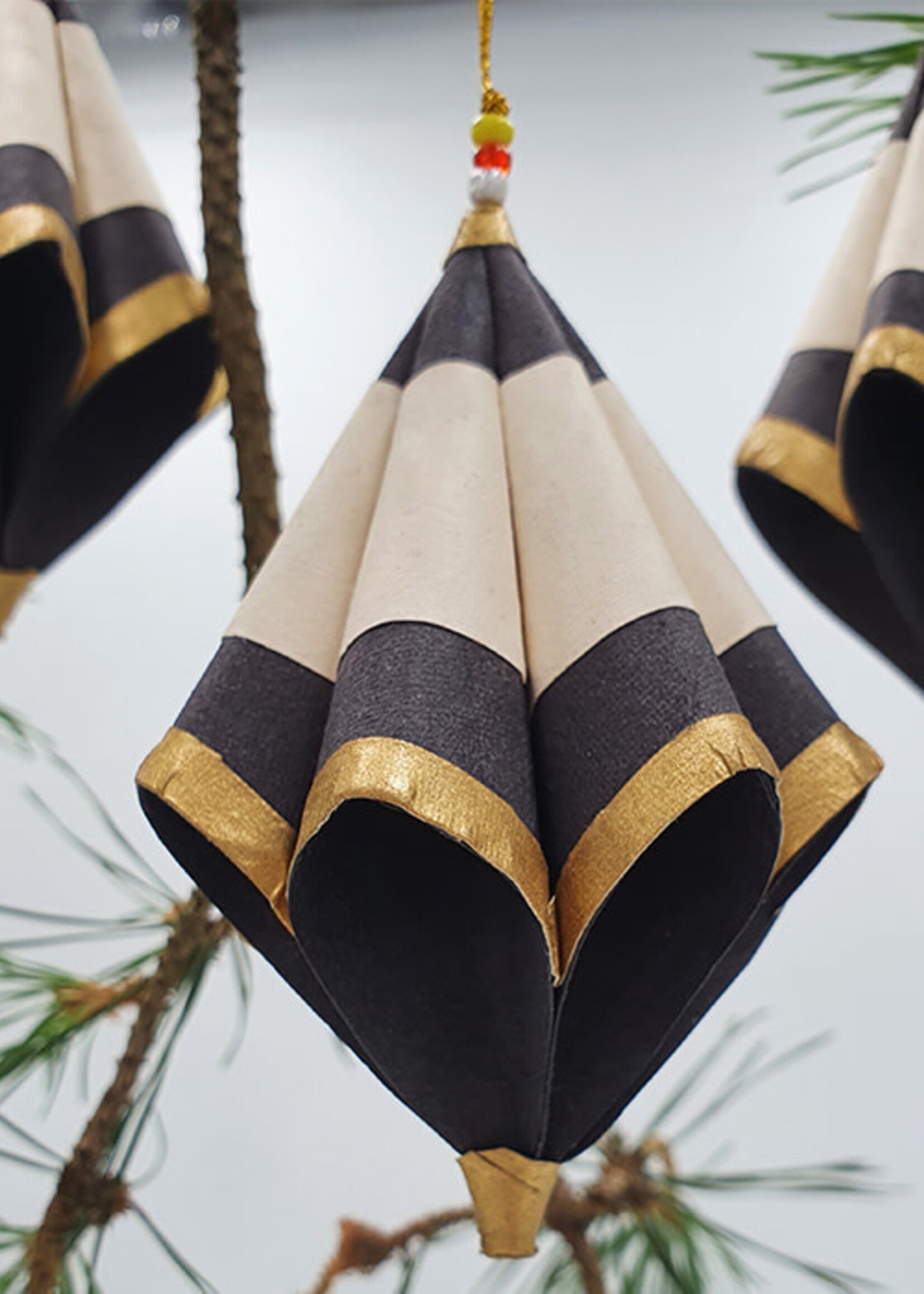Cone folden black gold natural set van 3 , Anna Nera