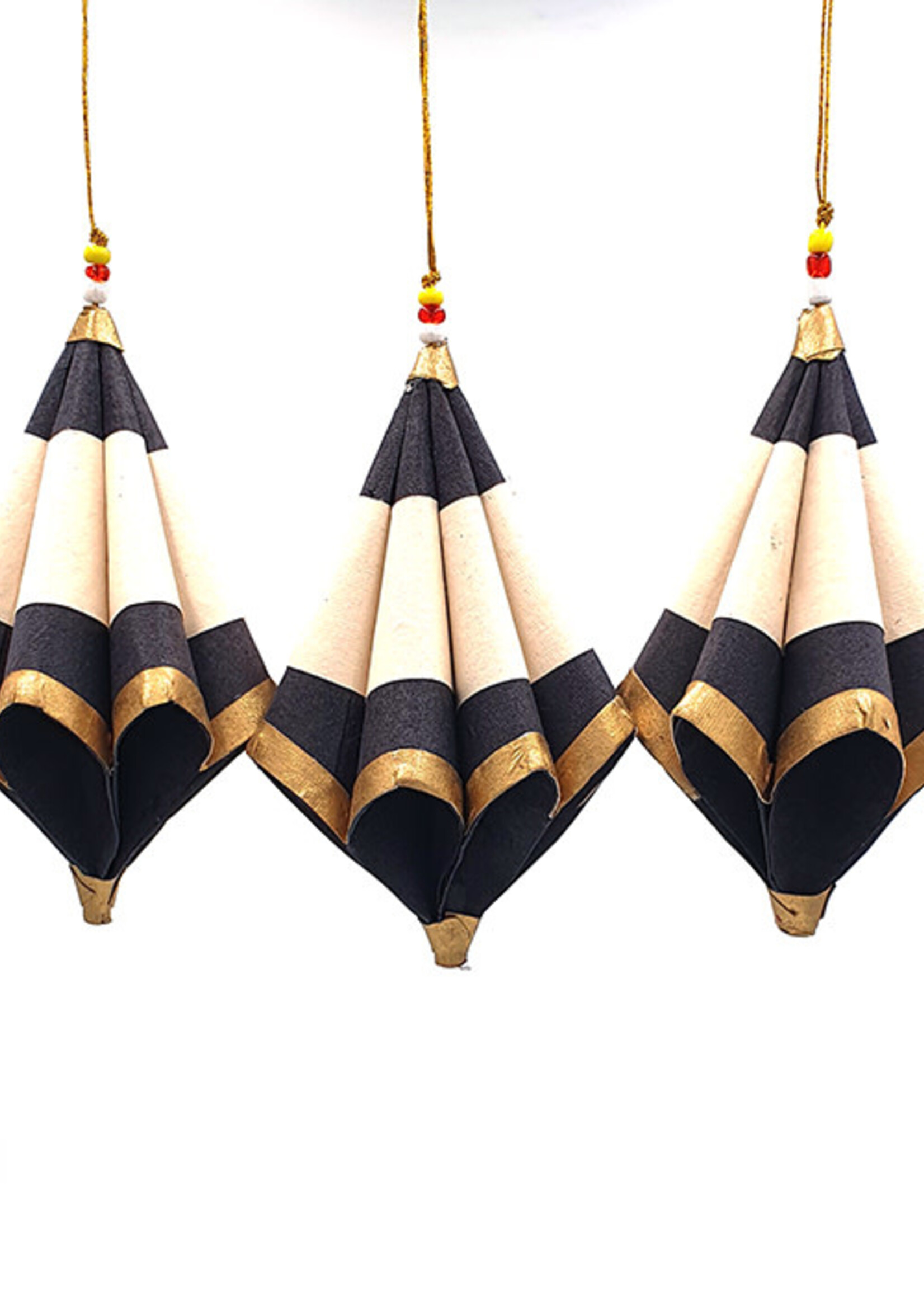 Cone folden black gold natural set van 3 , Anna Nera