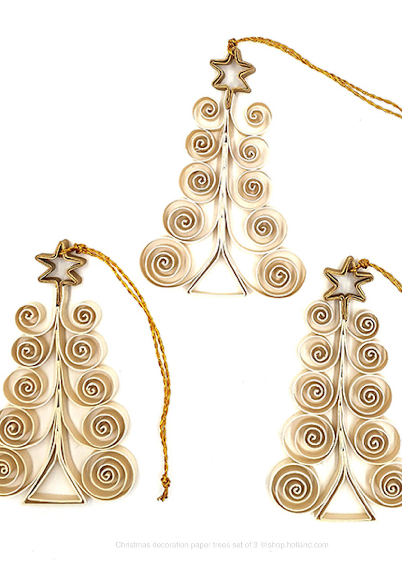 Fairtrade kertboom  curly natural set van 3 , Anna Nera