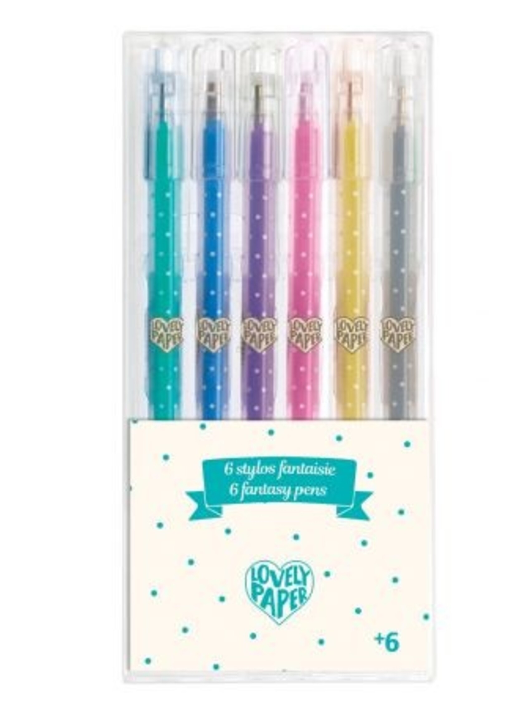 Djeco Set glitter gelpennen 6 stuks, djeco