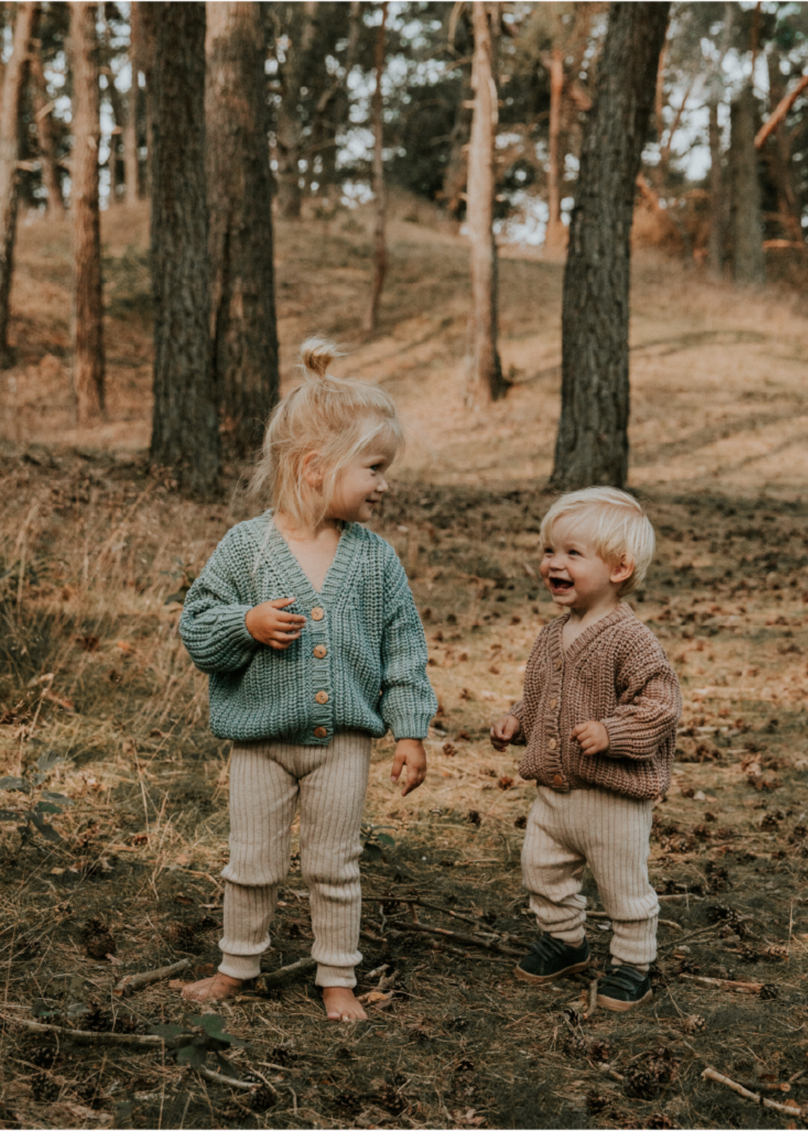 Yuki Yuki specials, knitted legging fine rib toffee, Yuki