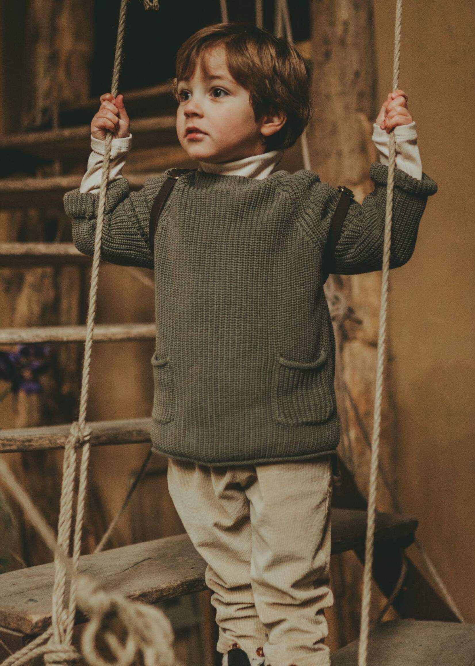 Stella sweater silver sage, Donsje