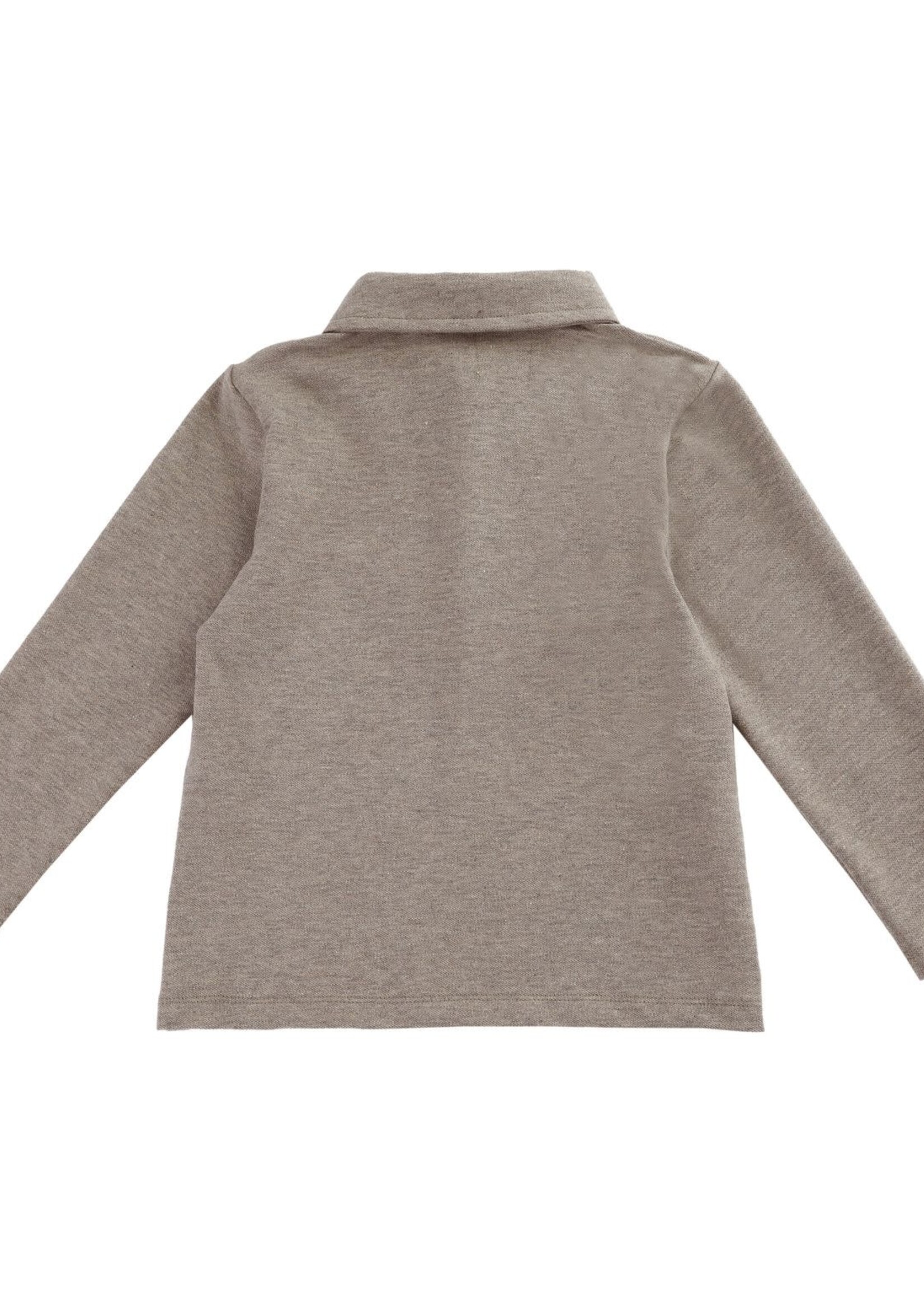 Bartus blouse warm grey melange, Donsje