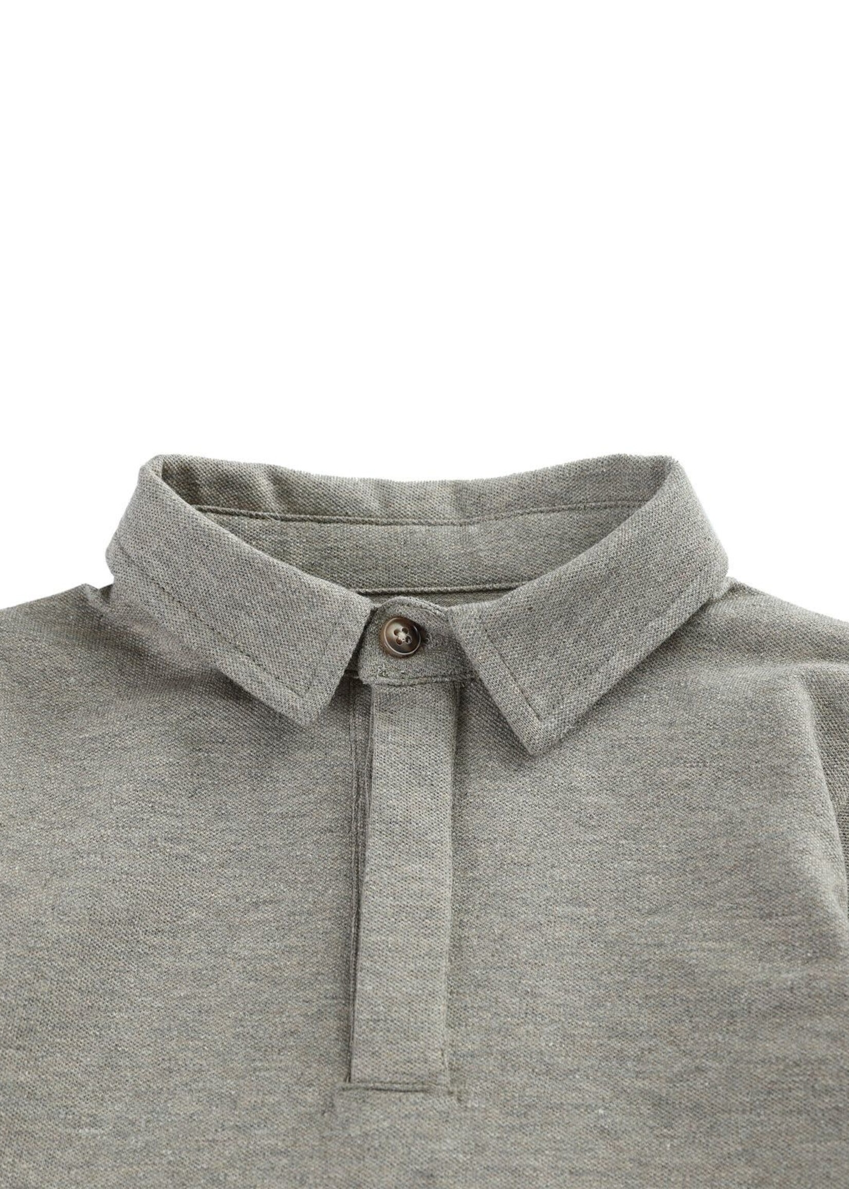 Bartus blouse warm grey melange, Donsje