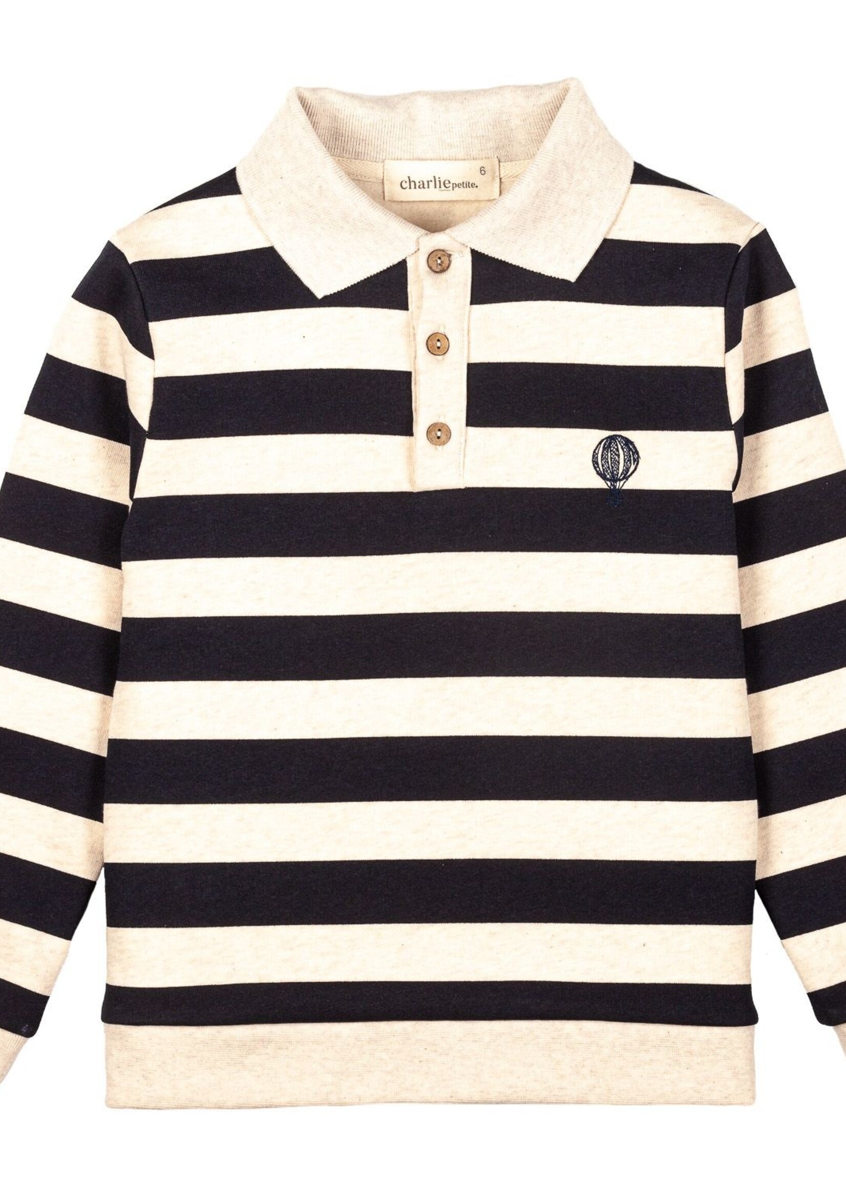 Charlie Petite Emile boys polo beige melange, Charlie Petite