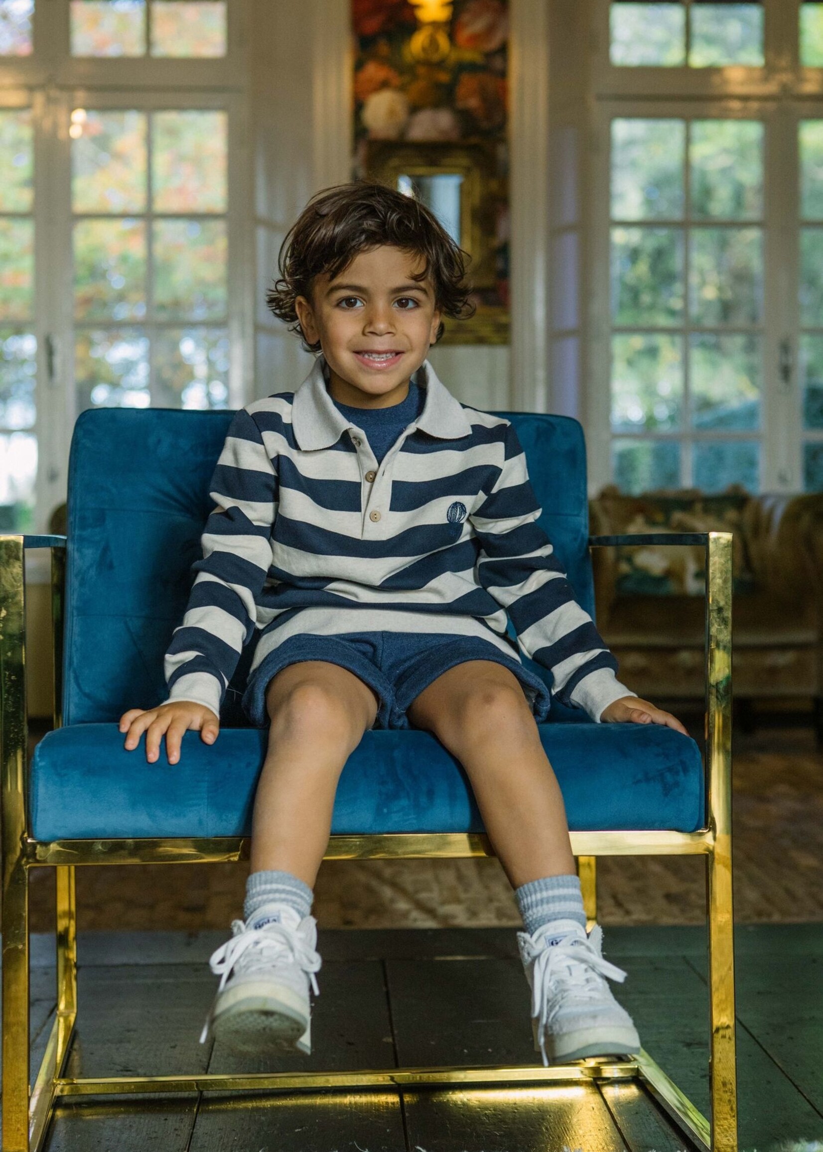 Charlie Petite Emile boys polo beige melange, Charlie Petite