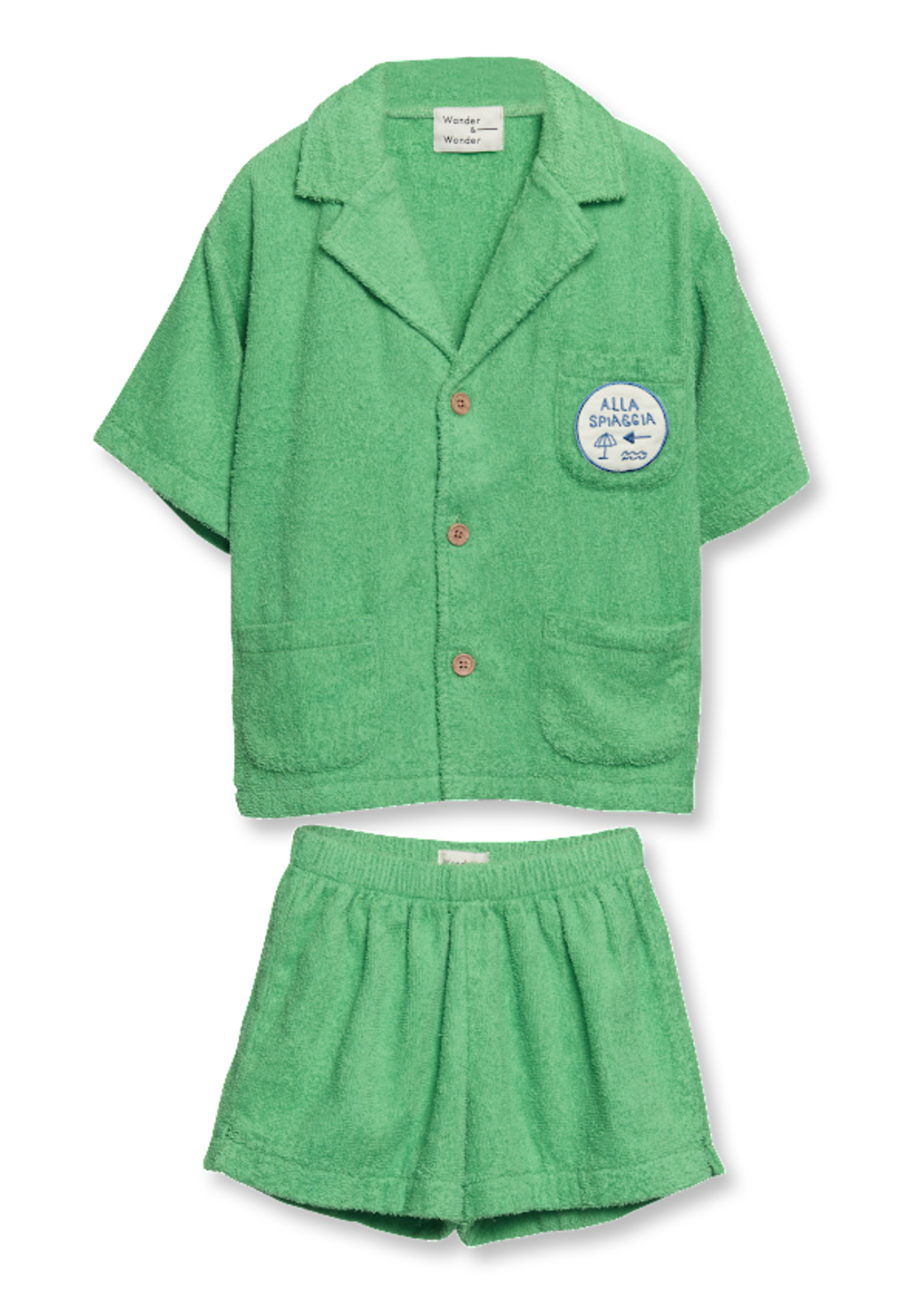 Wander & wonder Terry Beach set Lime, Wander &wonder