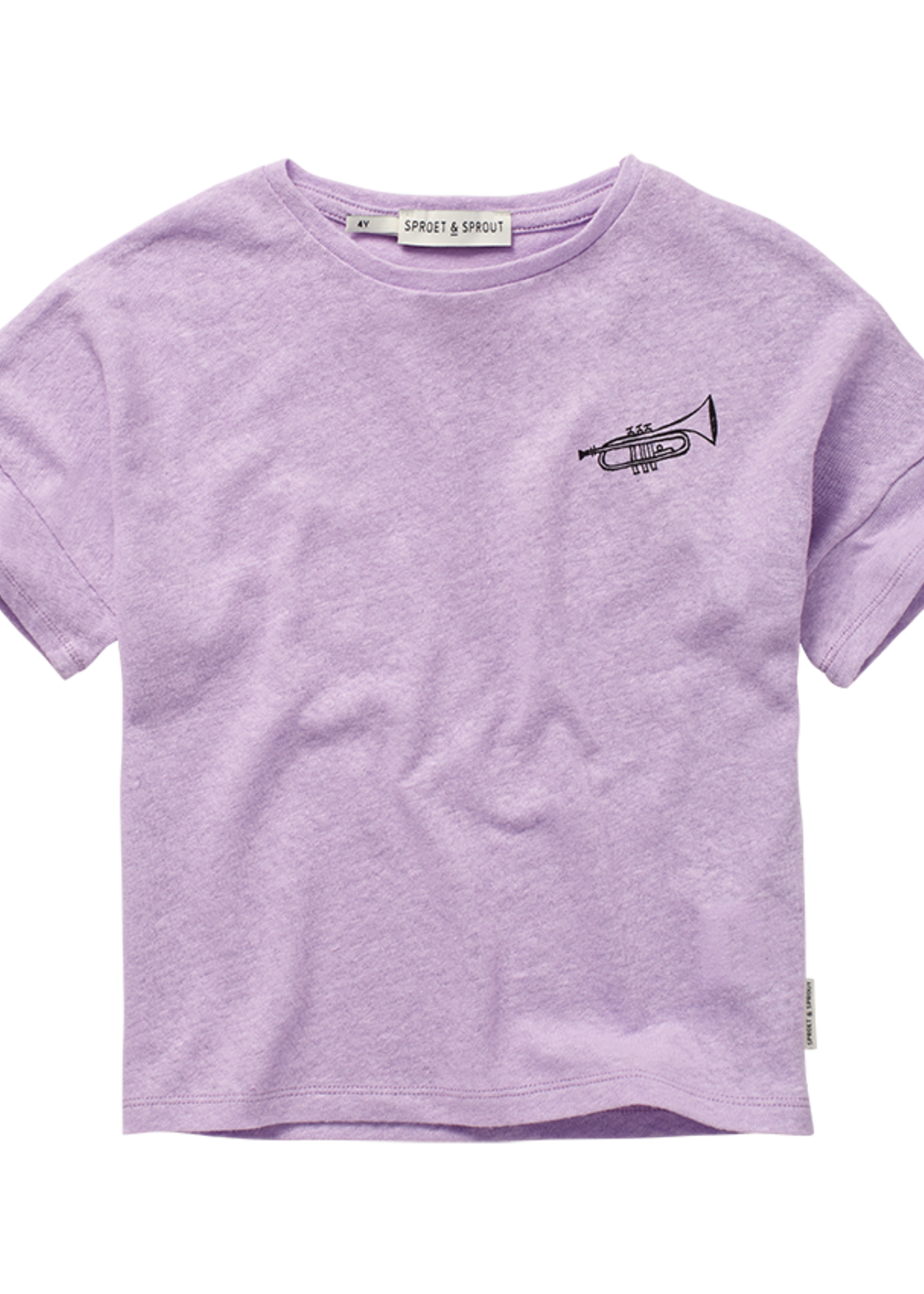 Sproet & Sprout Linen T-shirt Musica lilac breeze, Sproet & Sprout