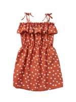 Sproet & Sprout Dress ruffle tomato print tuscany red, Sproet & Sprout
