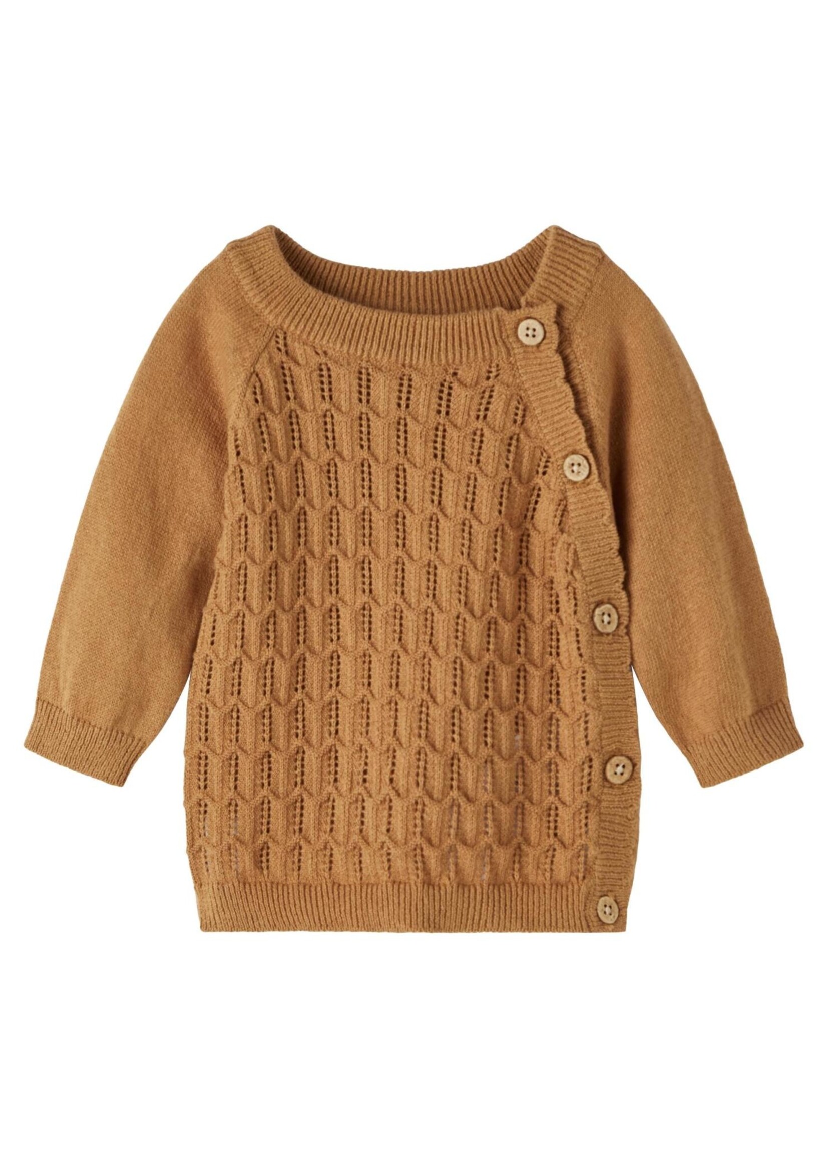 Lil Atelier Dija wrap knit cardigan Chipmunk baby, Lil Atelier