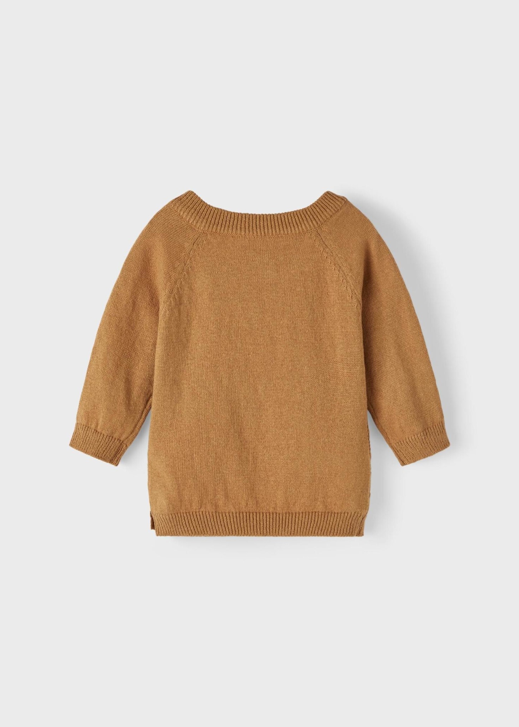 Lil Atelier Dija wrap knit cardigan Chipmunk baby, Lil Atelier