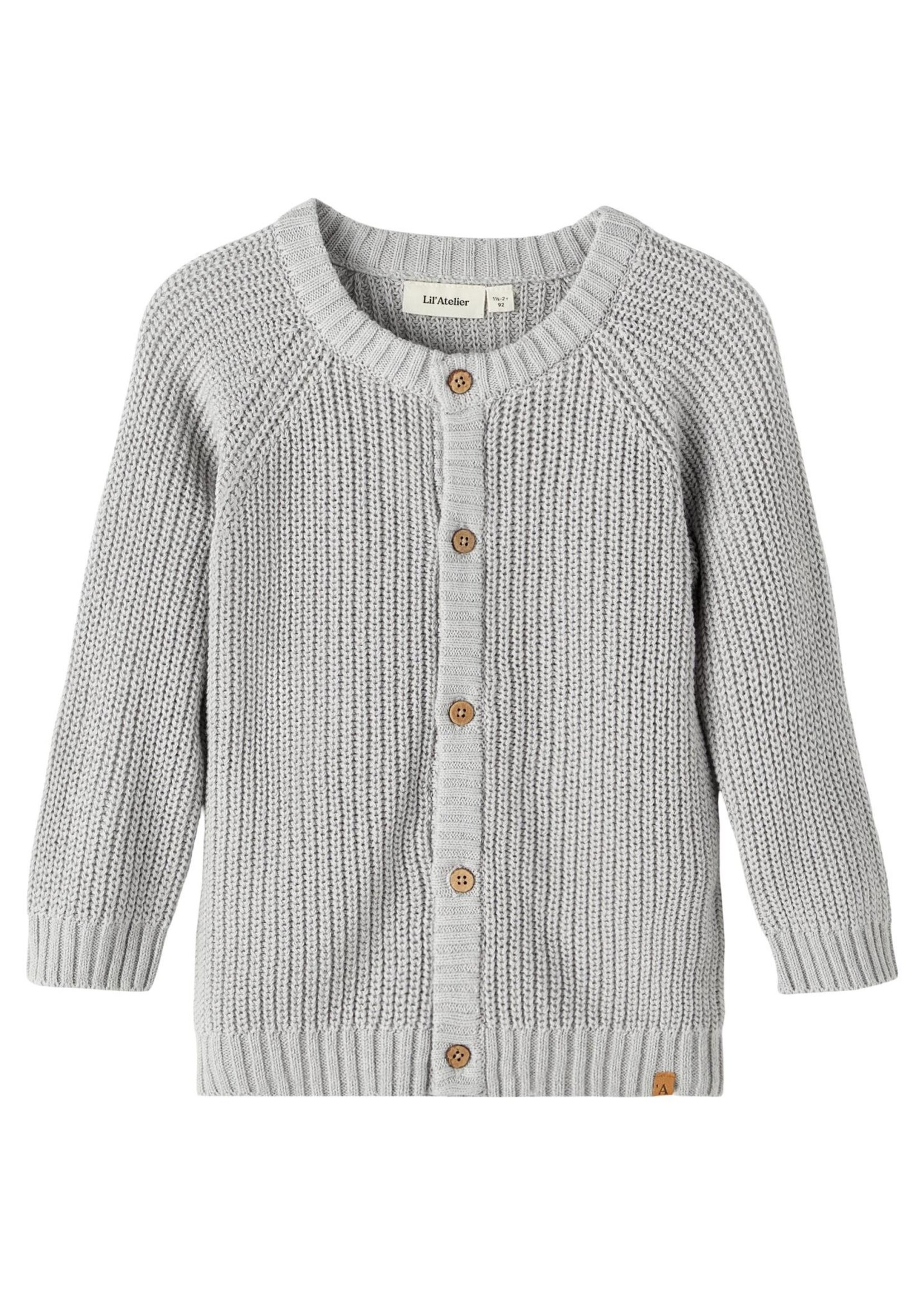 Lil Atelier Emlen knit cardigan Harbor mist, Lil Atelier