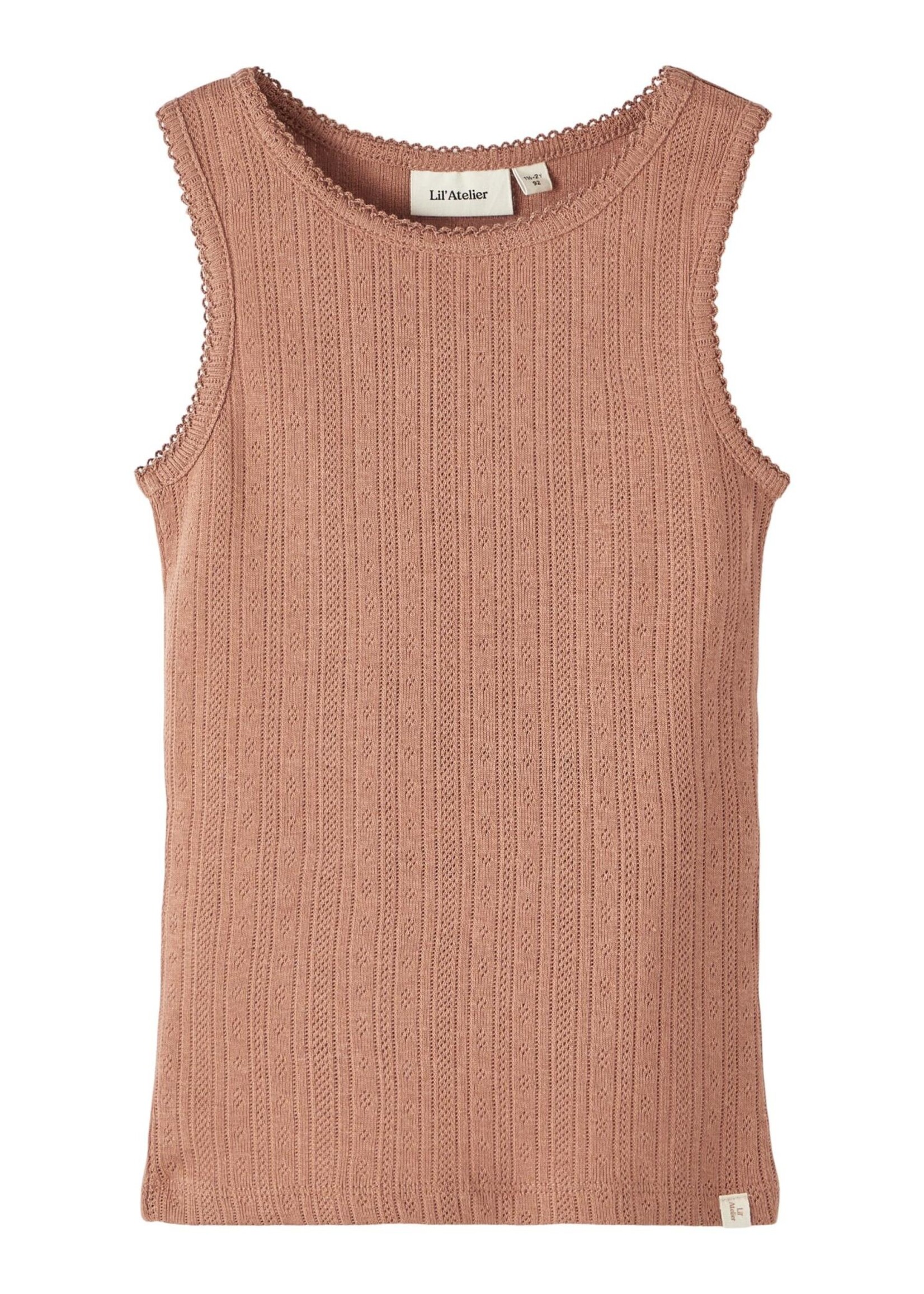Lil Atelier Rachel slim top Mocha mousse, Lil Atelier
