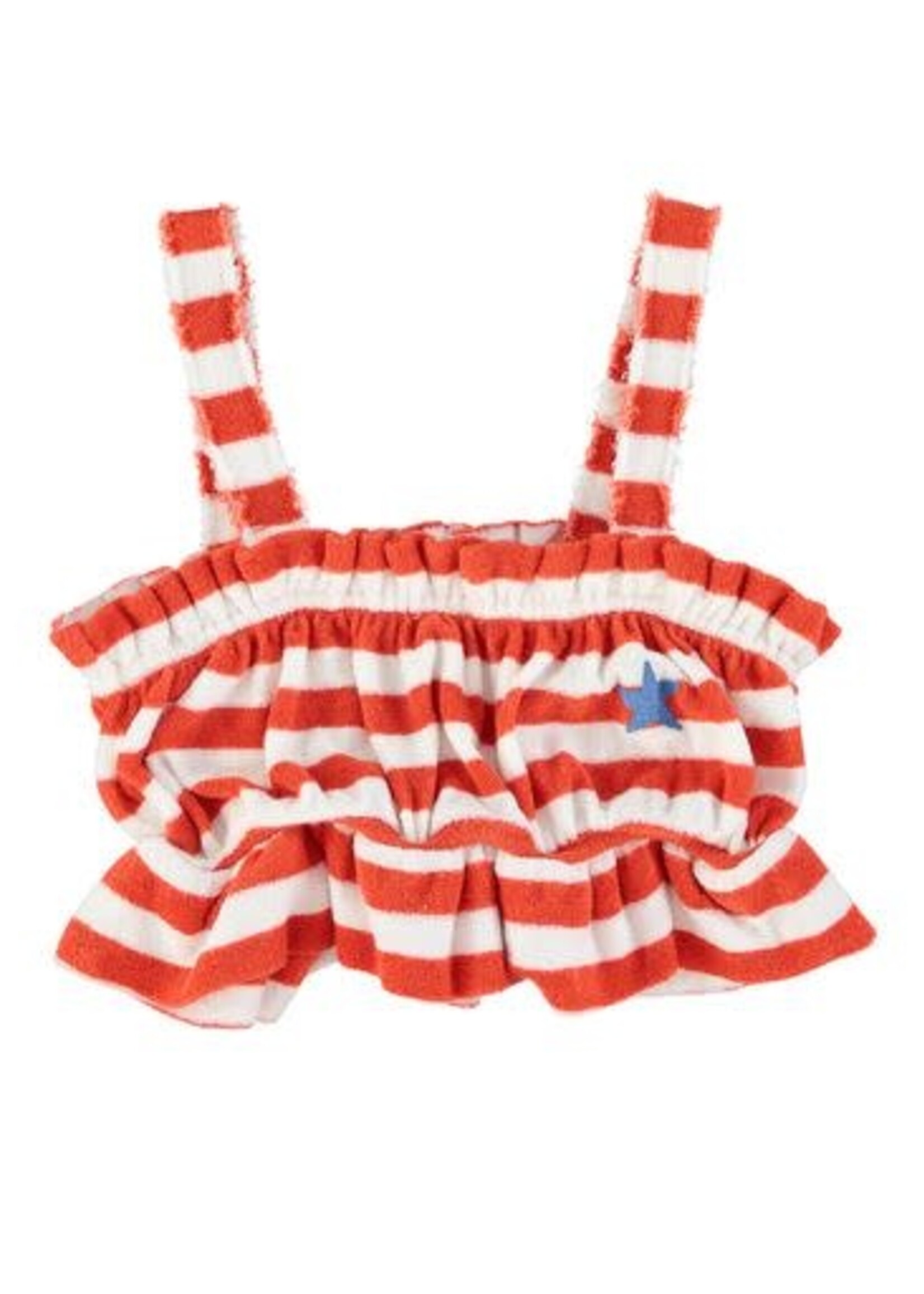 Piupiuchick Top Red & ecru stripes, Piupiuchick