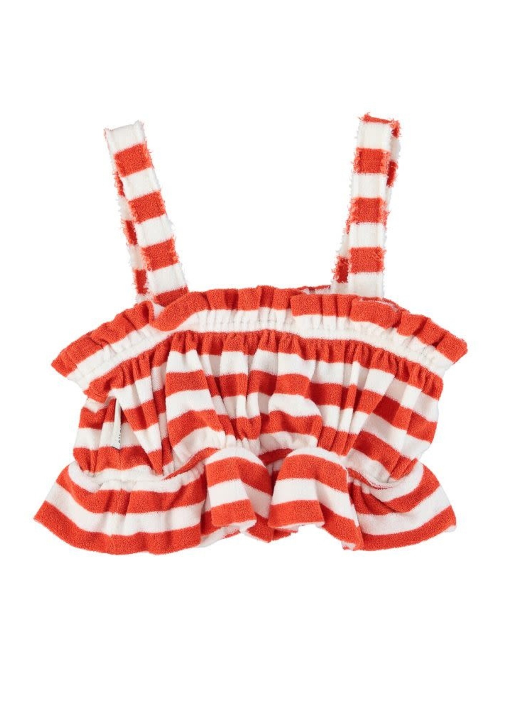 Piupiuchick Top Red & ecru stripes, Piupiuchick